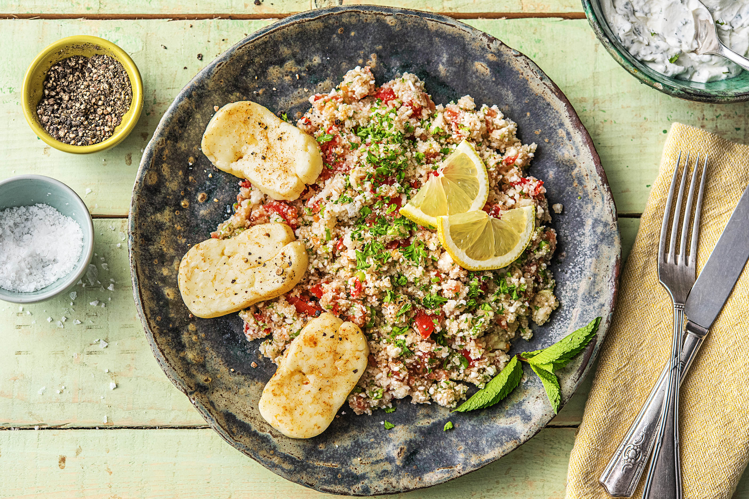 Exotisch gewürzter Halloumi