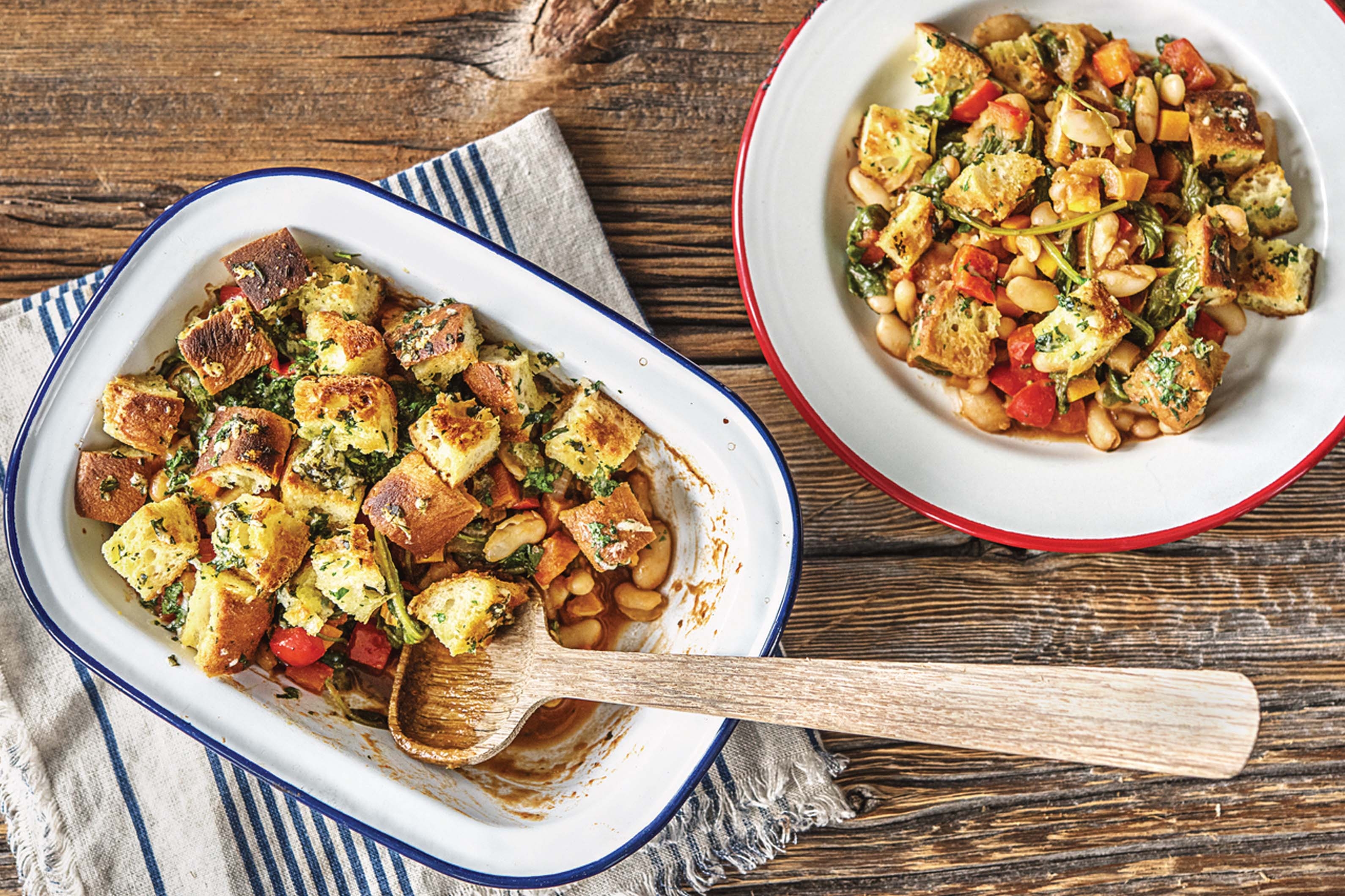 (Vegetarian) Herby Ciabatta Italian Beans