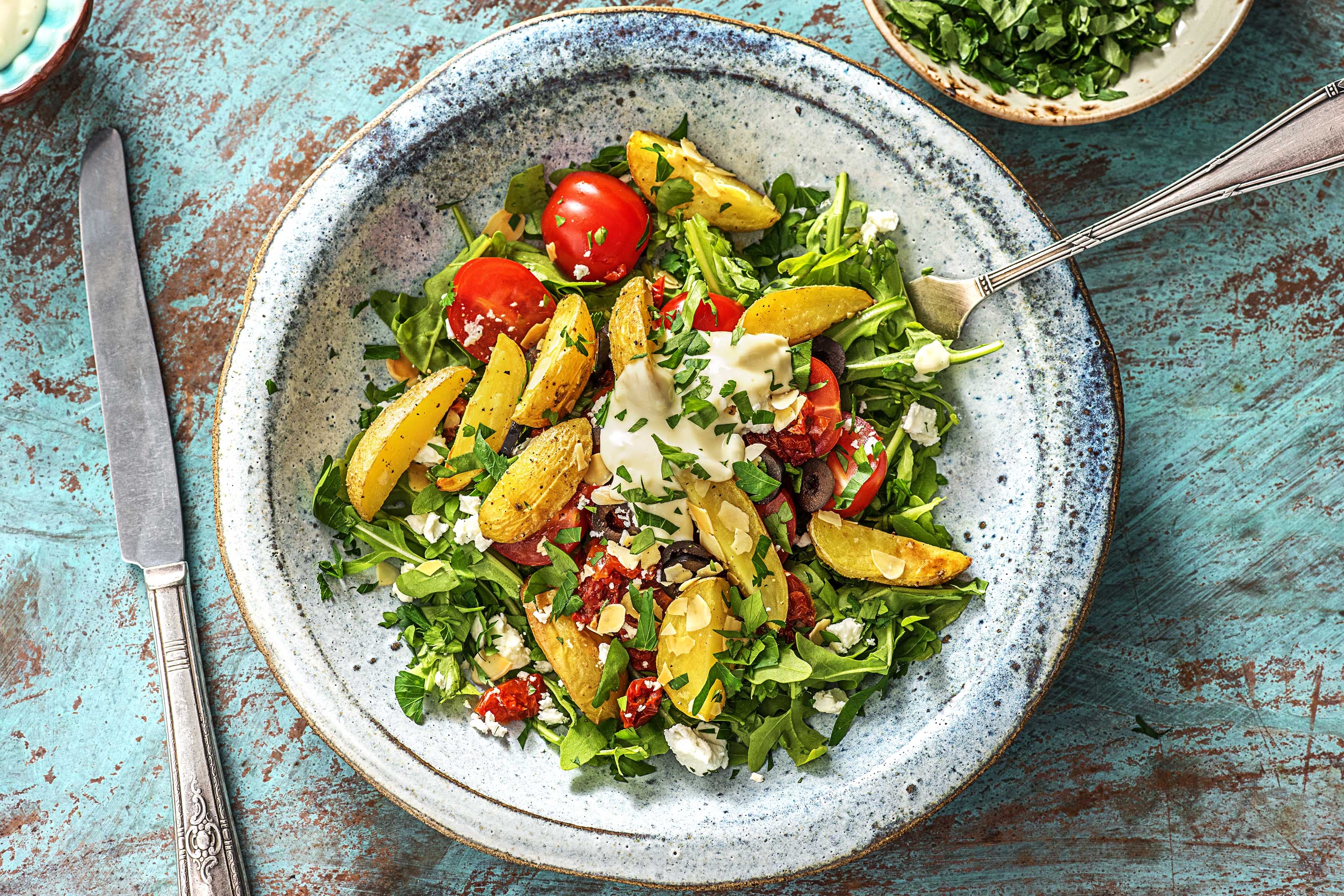 Gebackene Kartoffelspalten