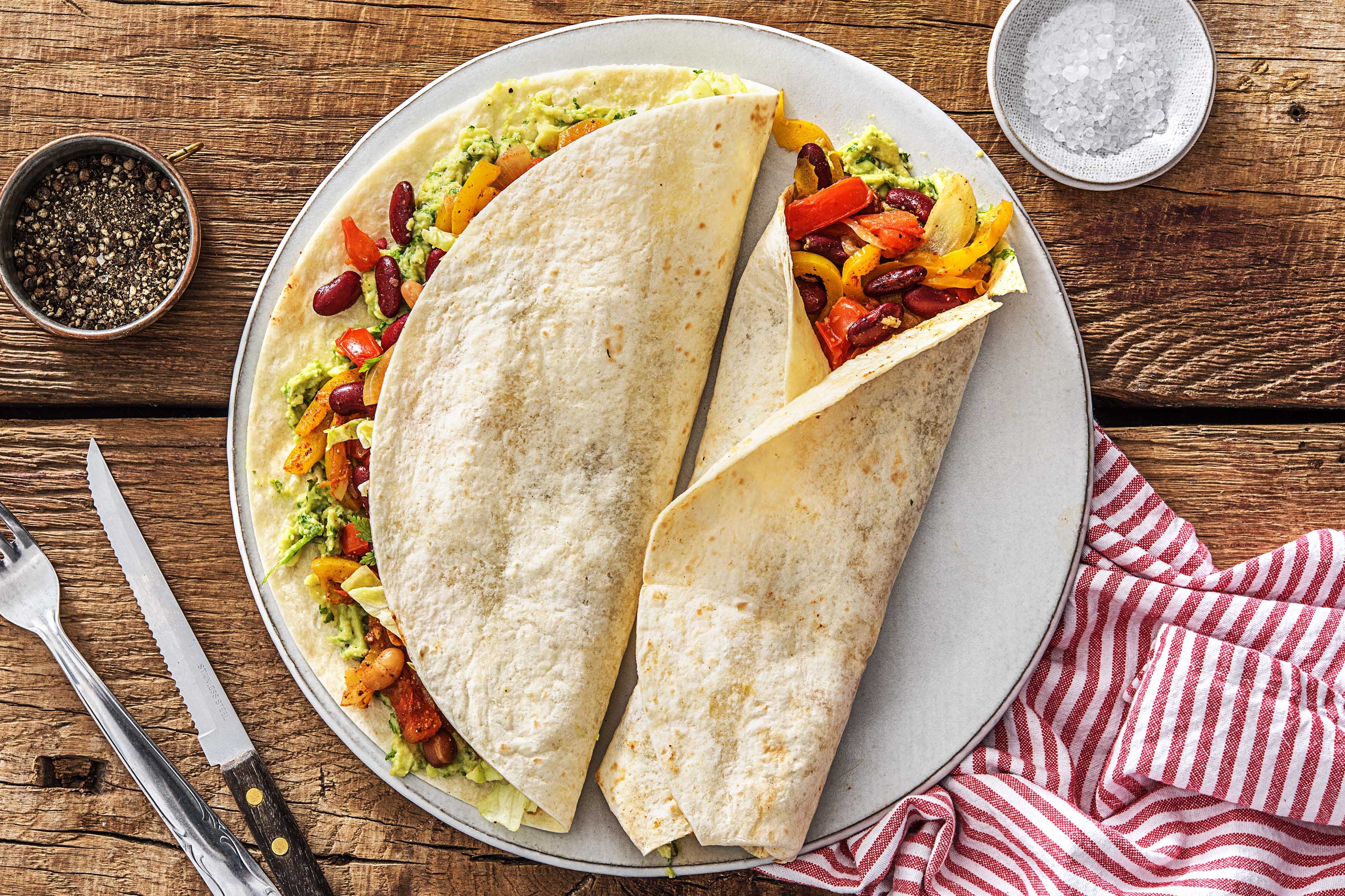 Mexikanische Burritos mit Bohnen