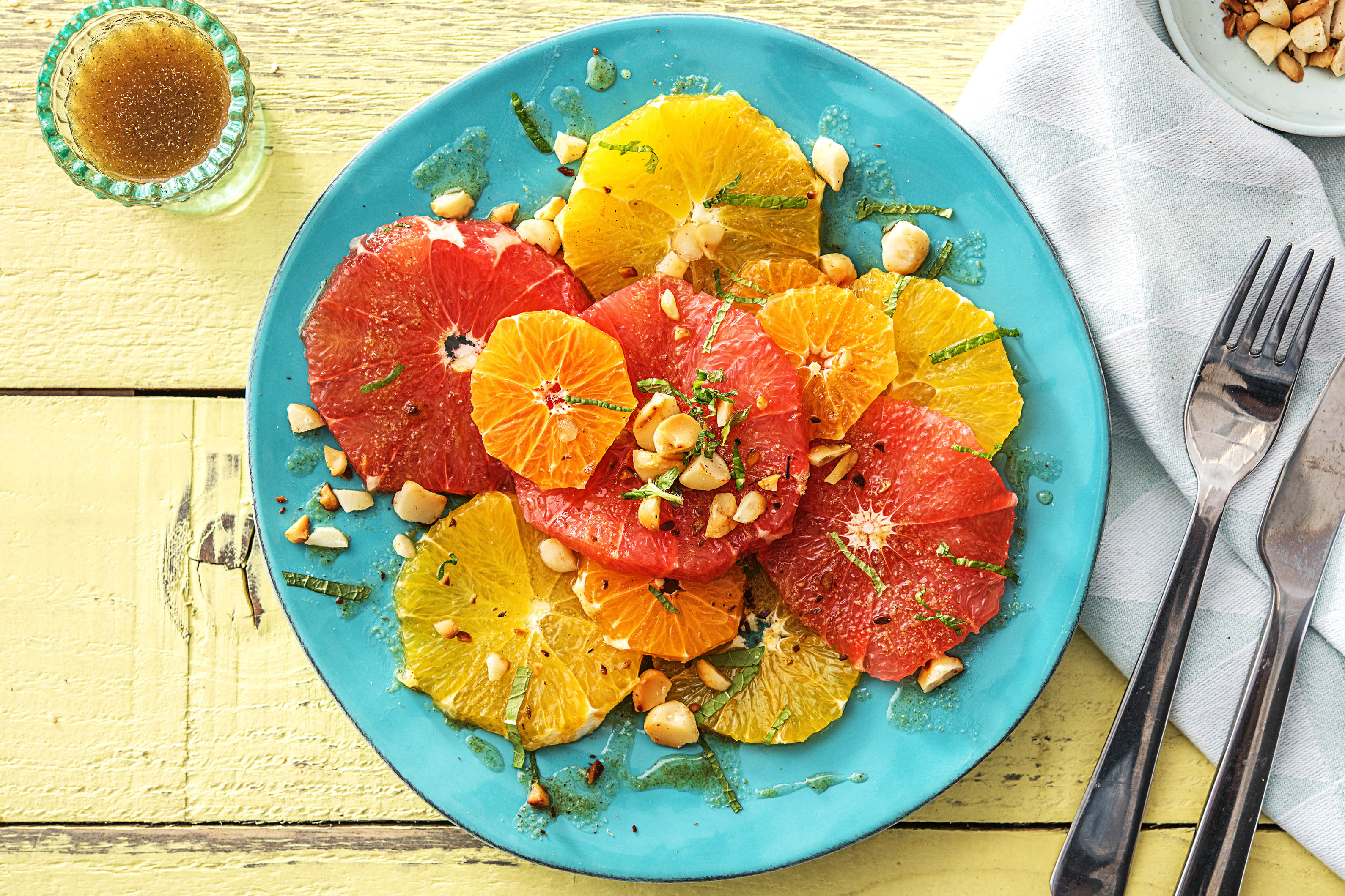 Citrussalade met venkelsiroop