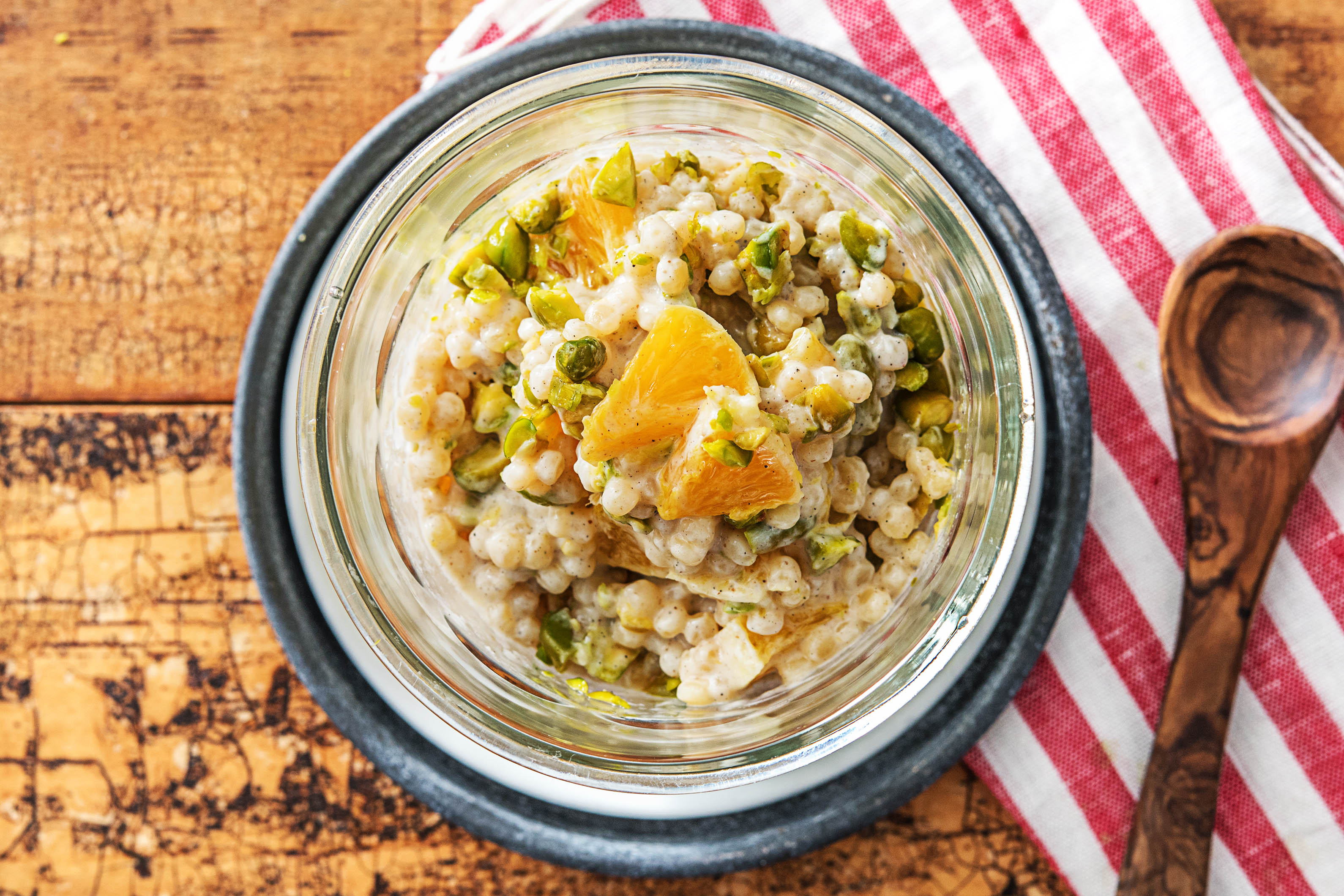 Pudding van parelcouscous en kokos