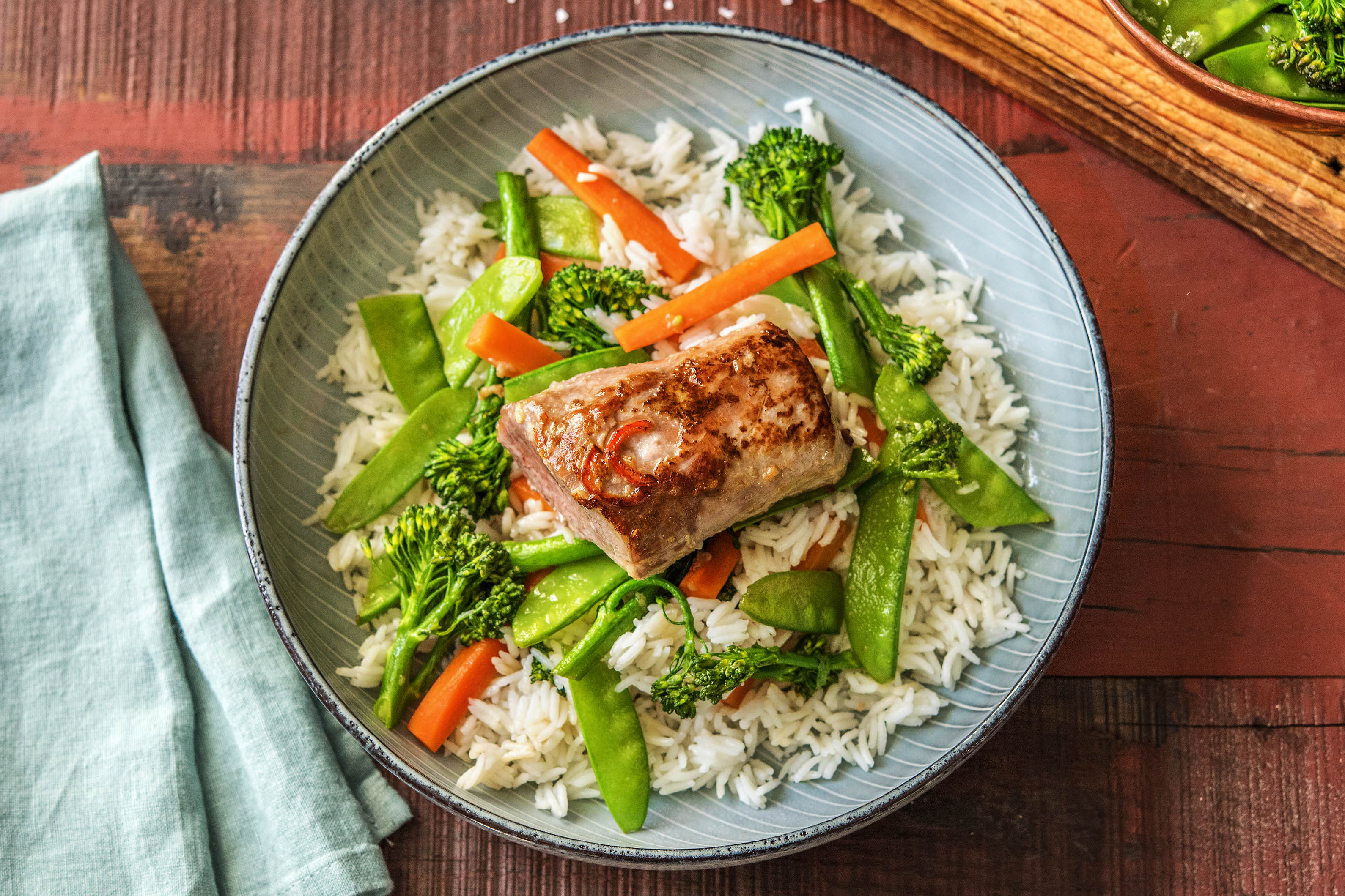 Pikant mariniertes Schweinefilet