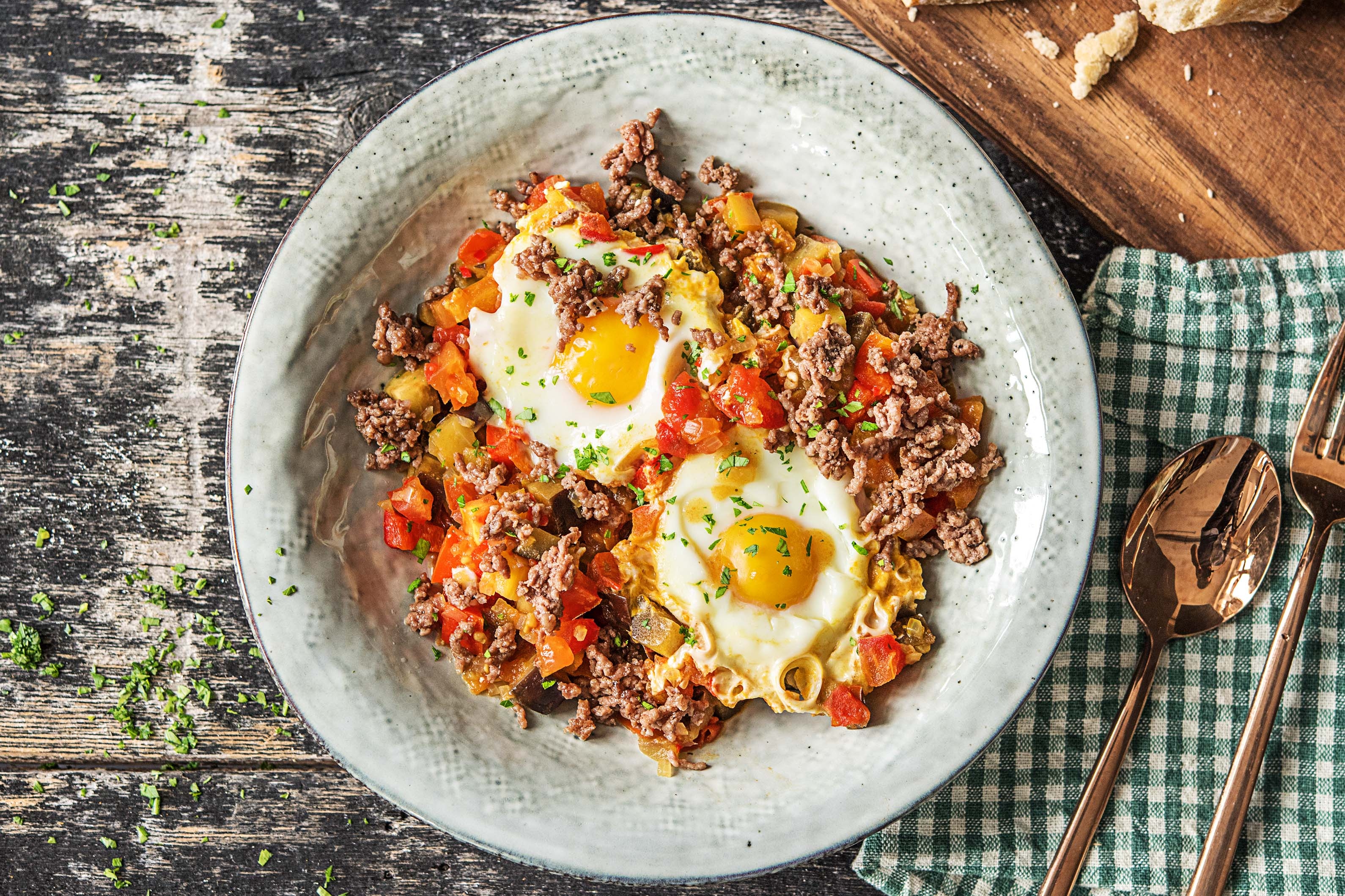 Shakshuka met rundertartaar