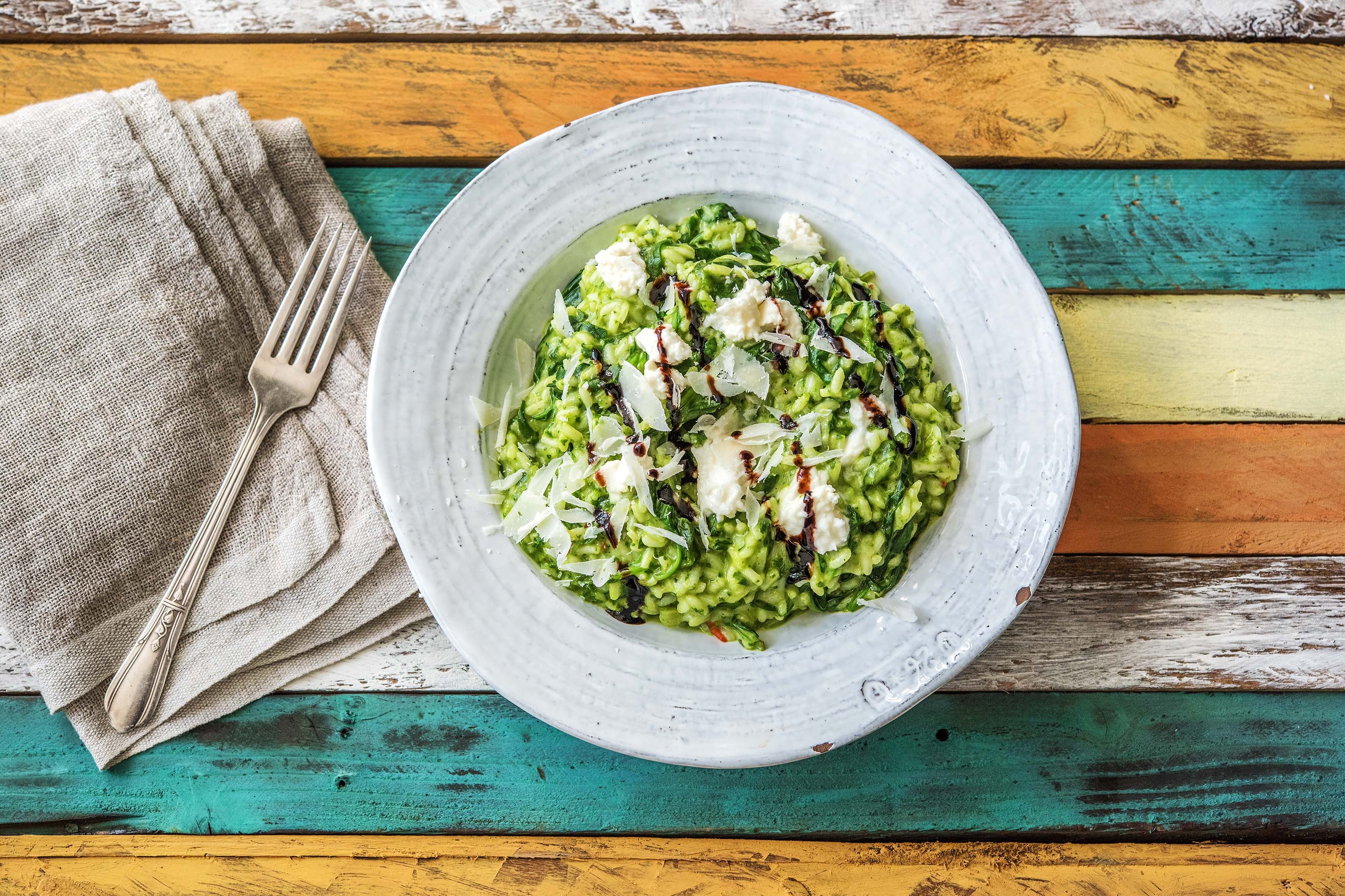 Bärlauch-Spinat-Risotto