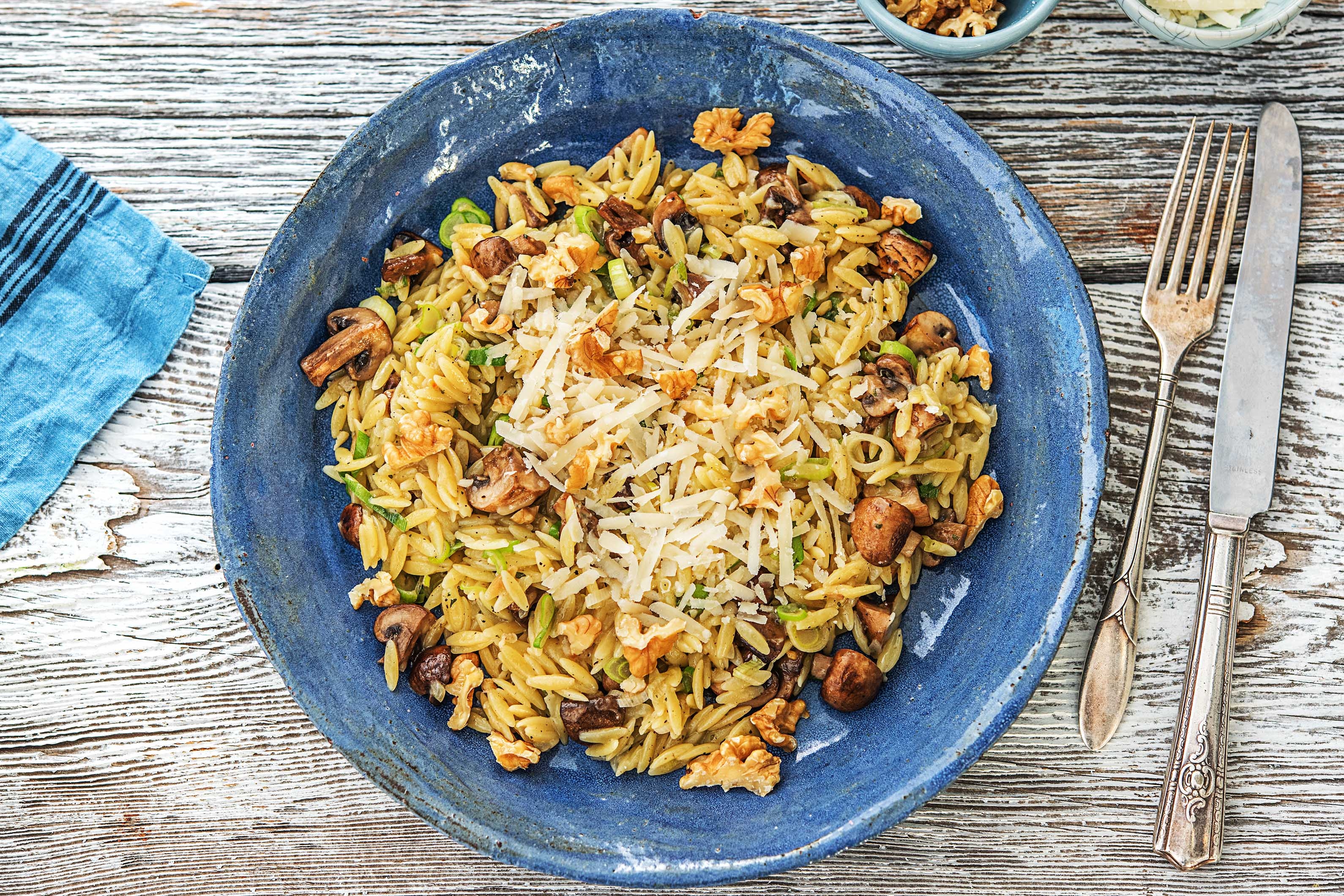 Risotto d’orzo aux champignons