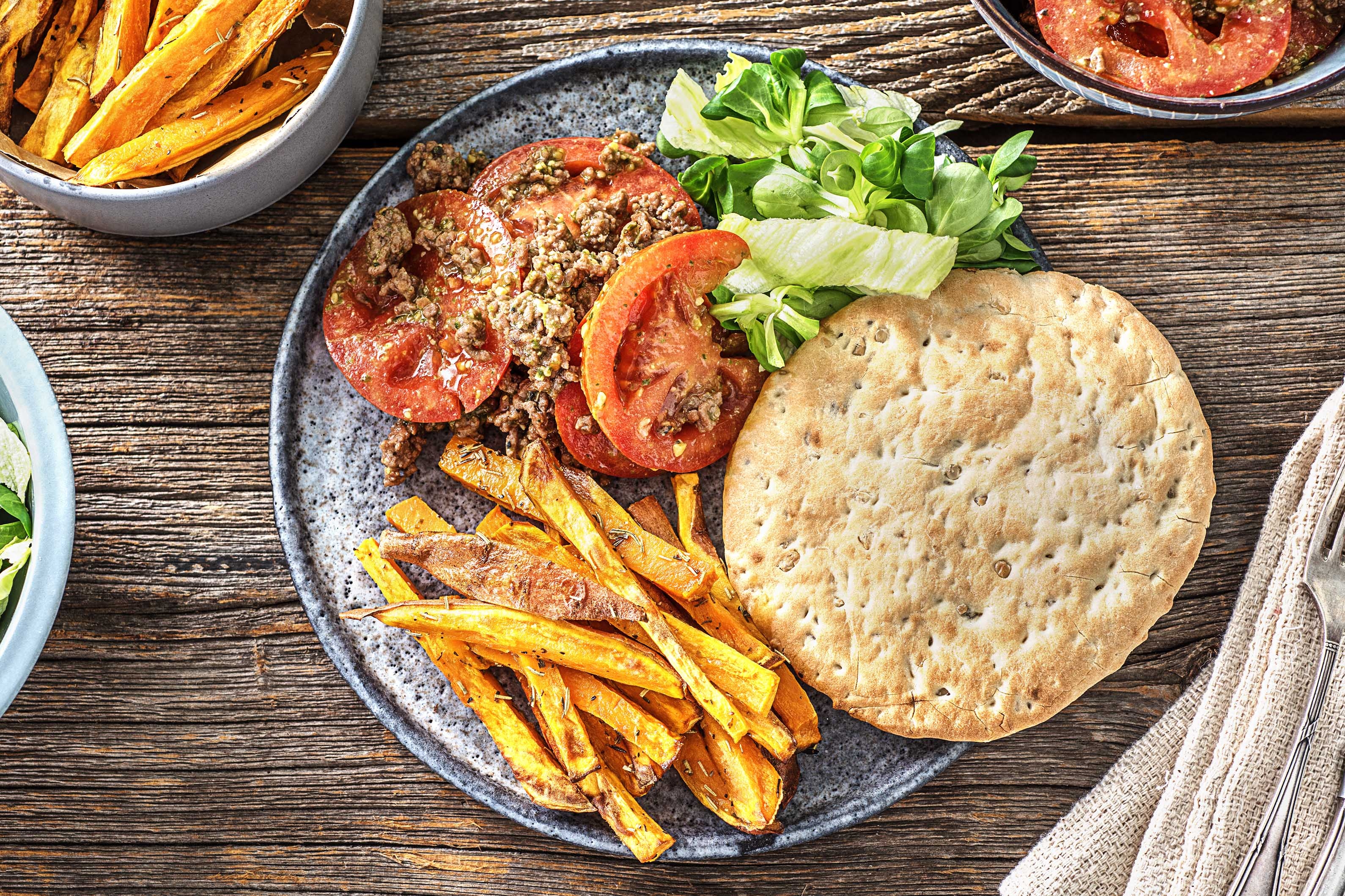 Pains pita fourrés à l’italienne