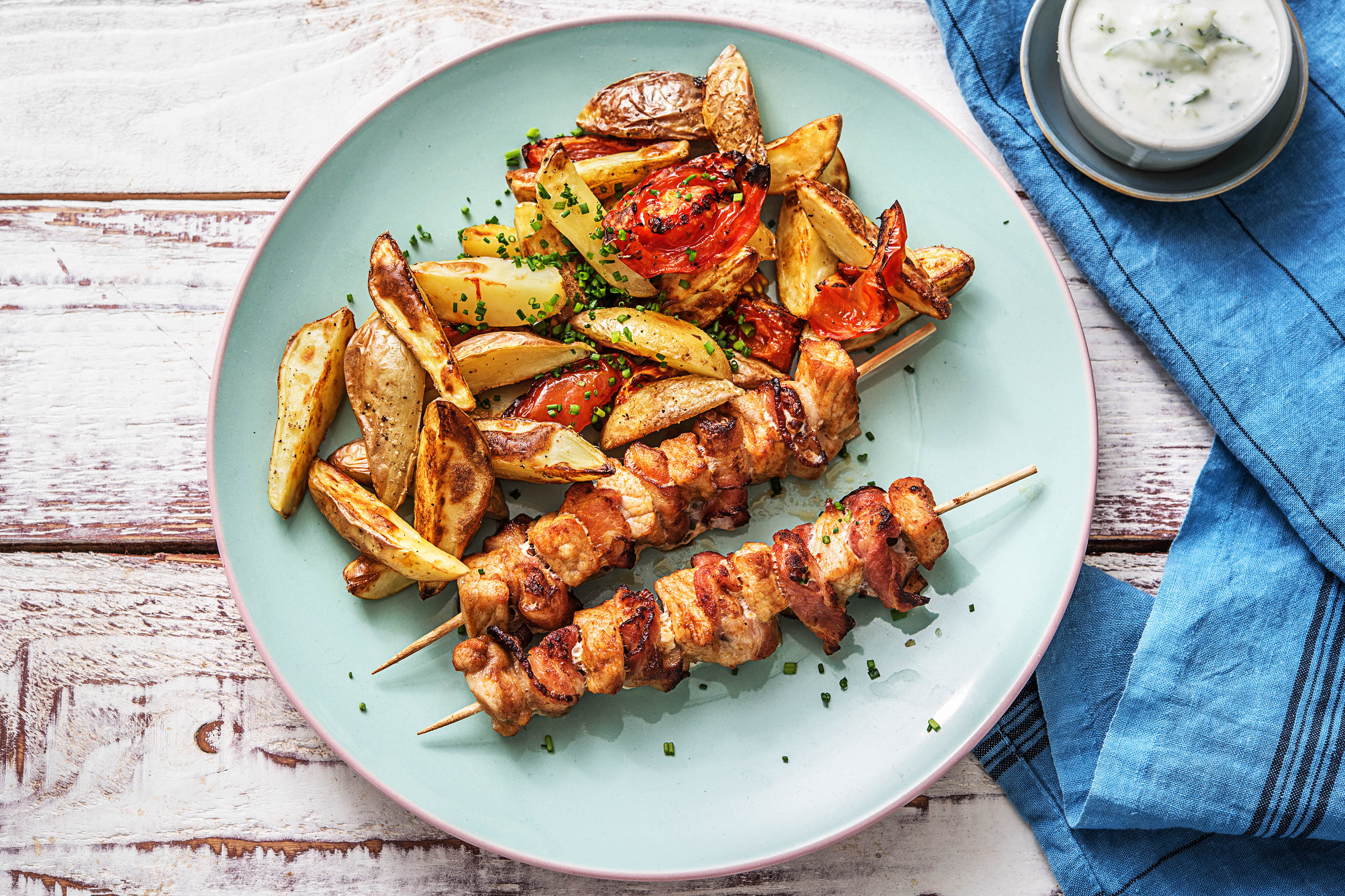 Gyrosspieße mit Bacon