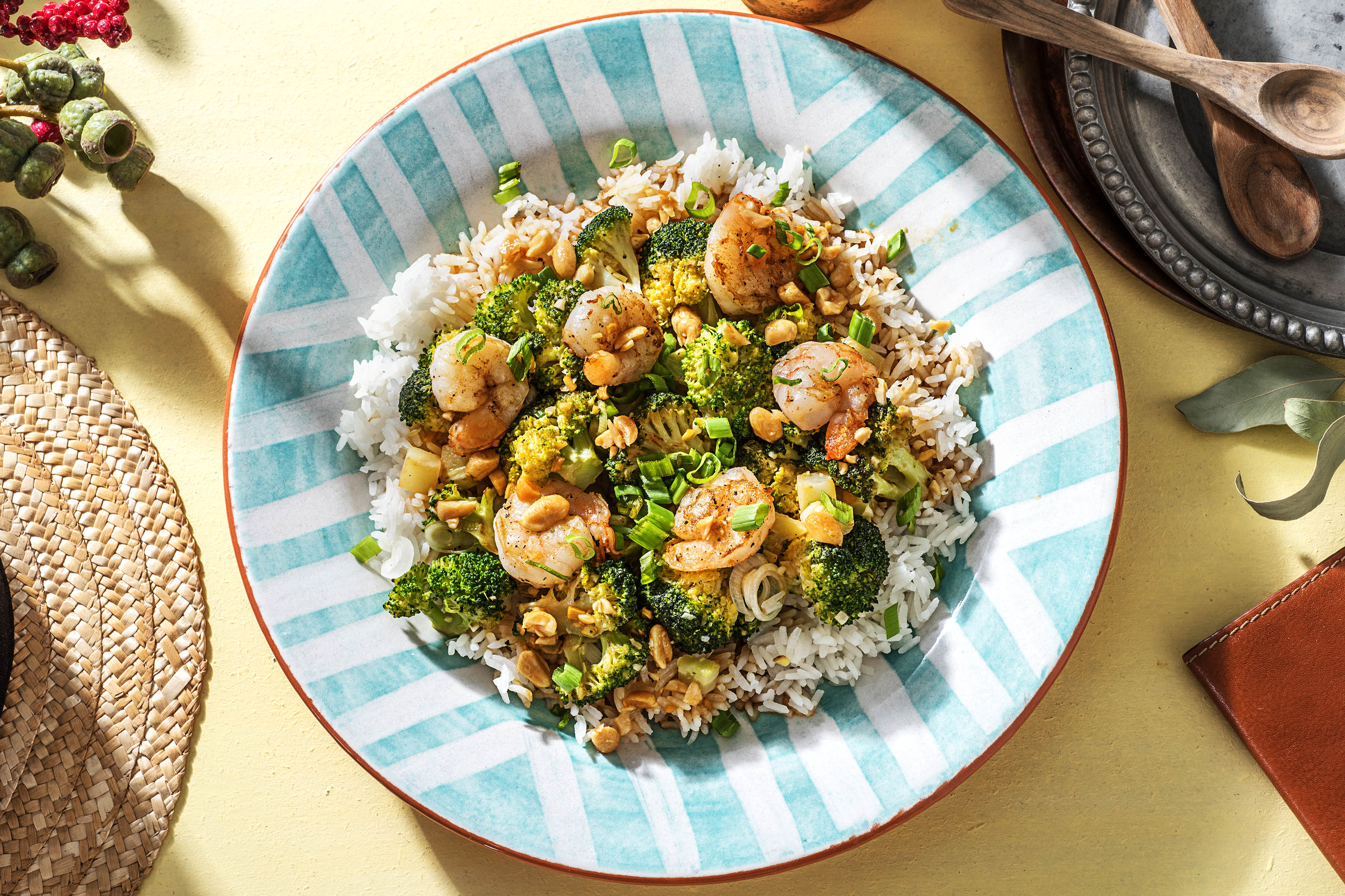 Crevettes et vinaigrette au gingembre et citron vert