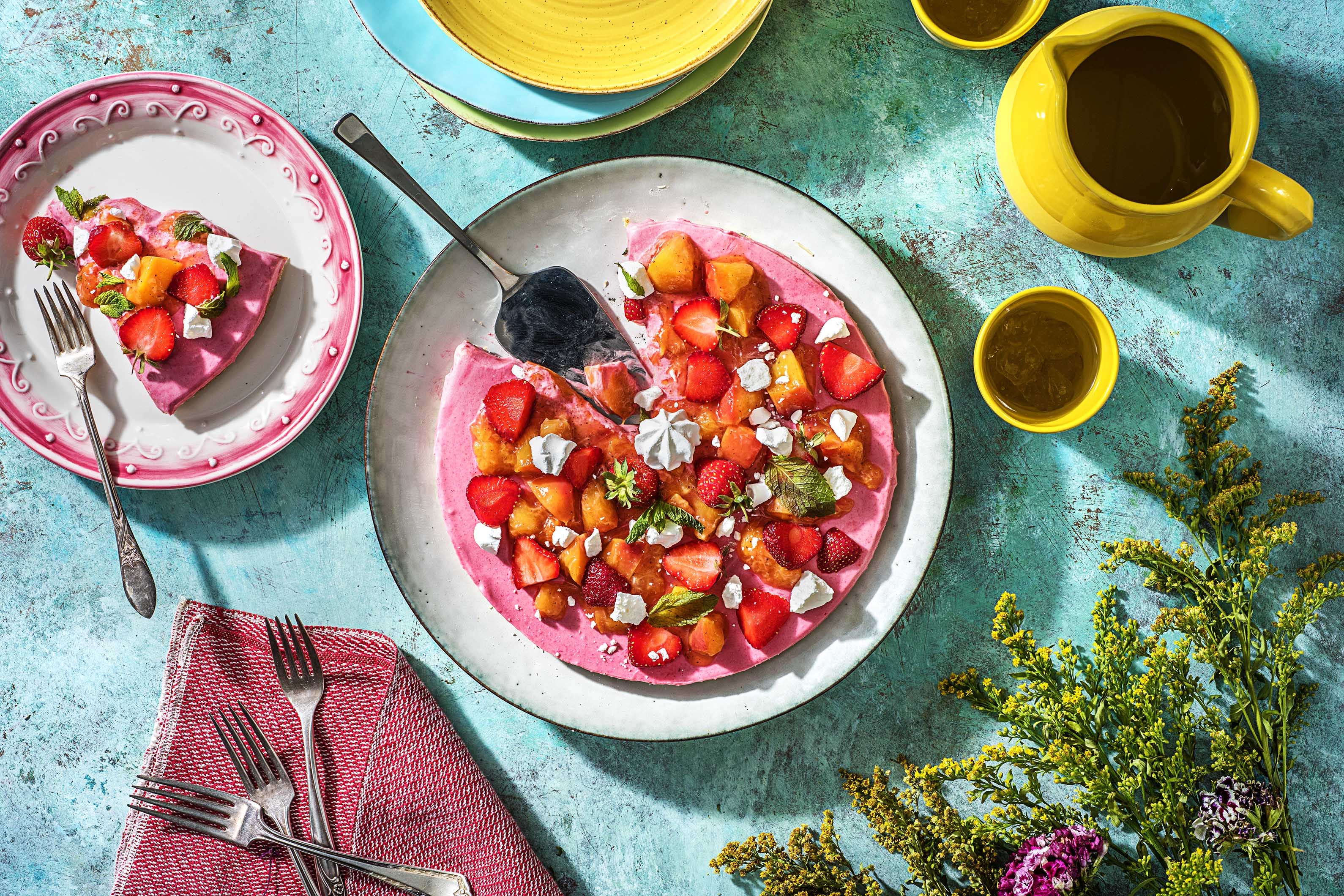 Himbeer-Eiscrème-Torte