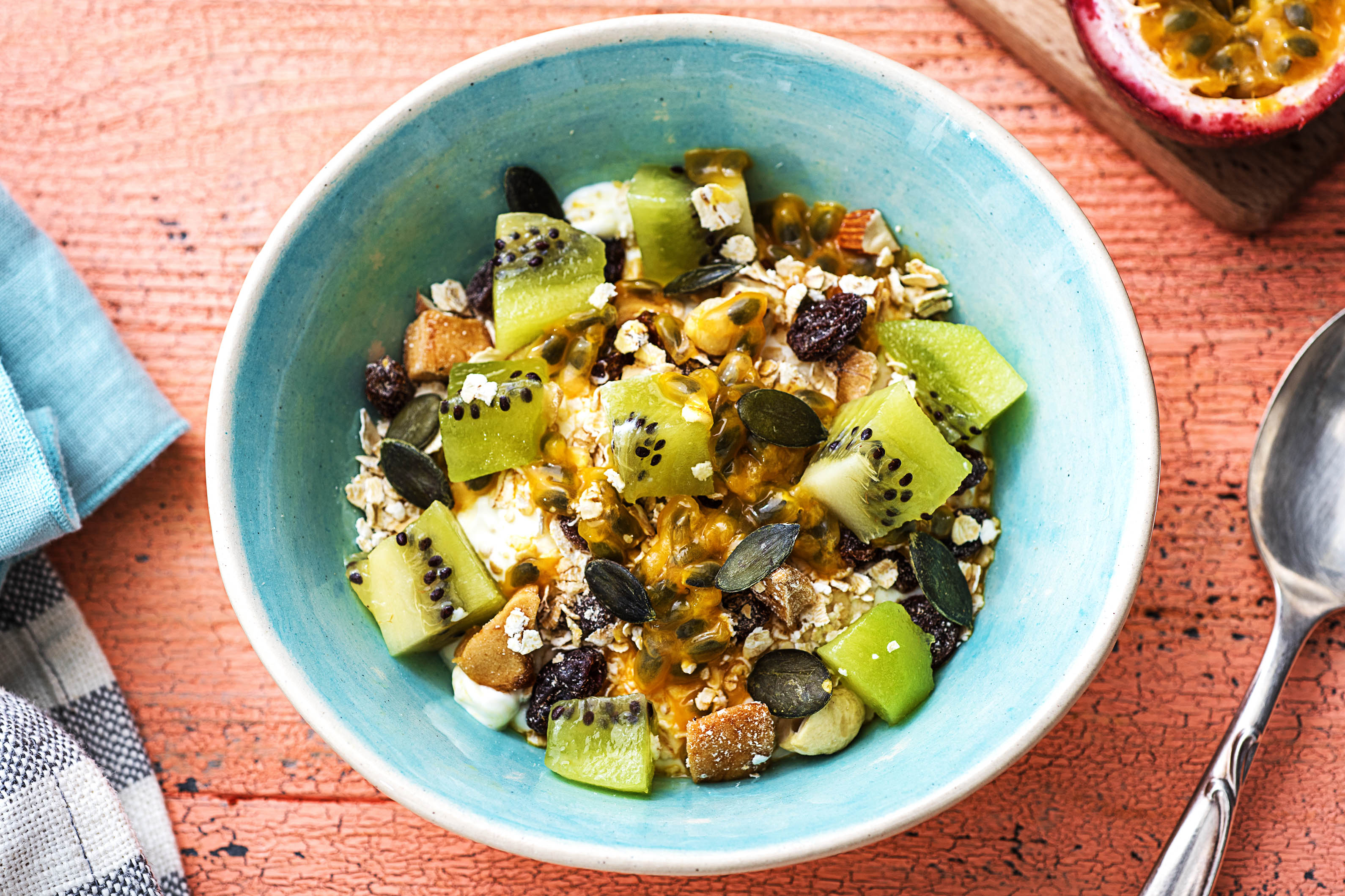 Yaourt au kiwi et au fruit de la passion