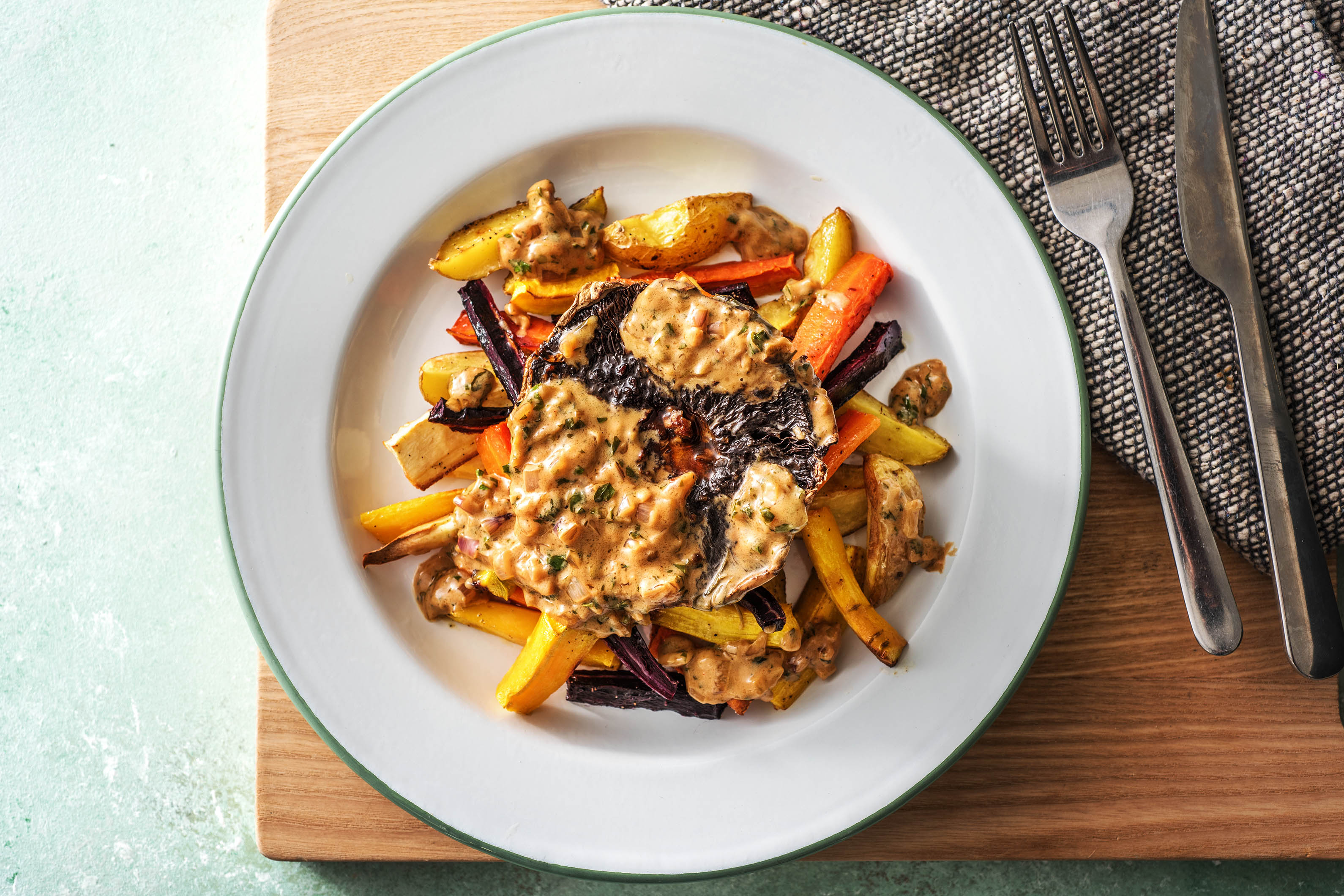 Portobello-Pilze aus dem Backofen