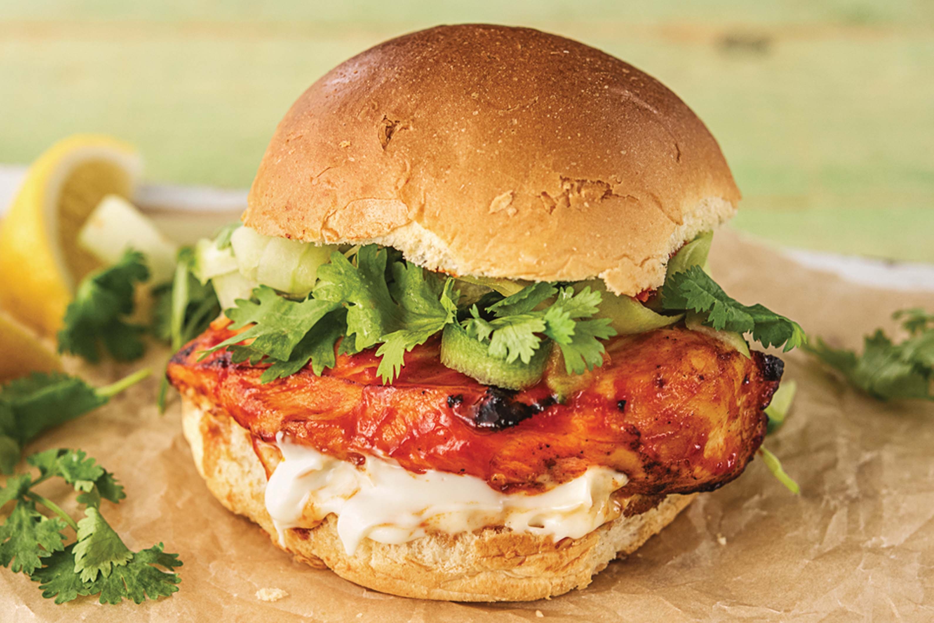 Speedy Sweet Chilli Chicken & Salad Burgers