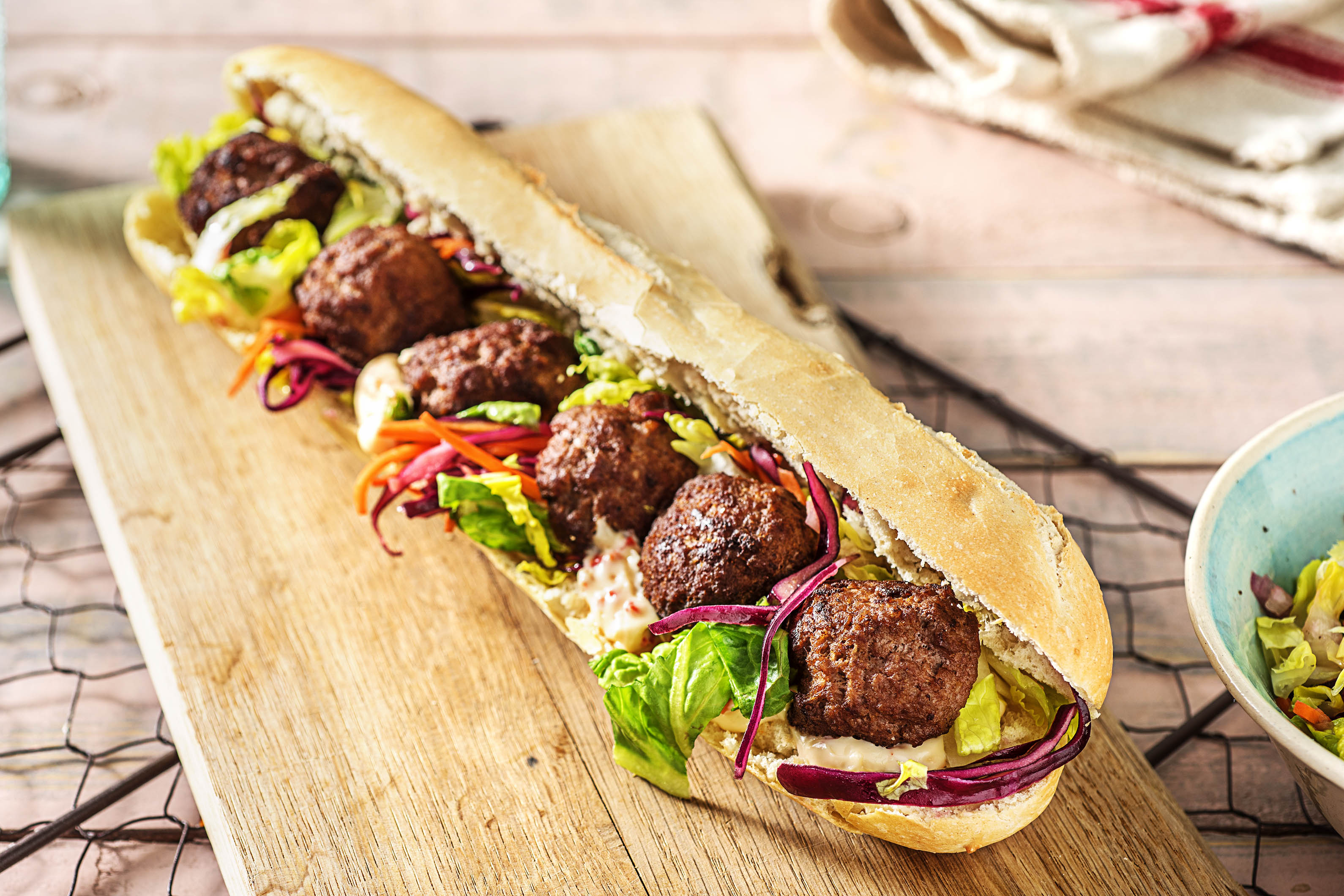 Bánh mì aux boulettes de viande