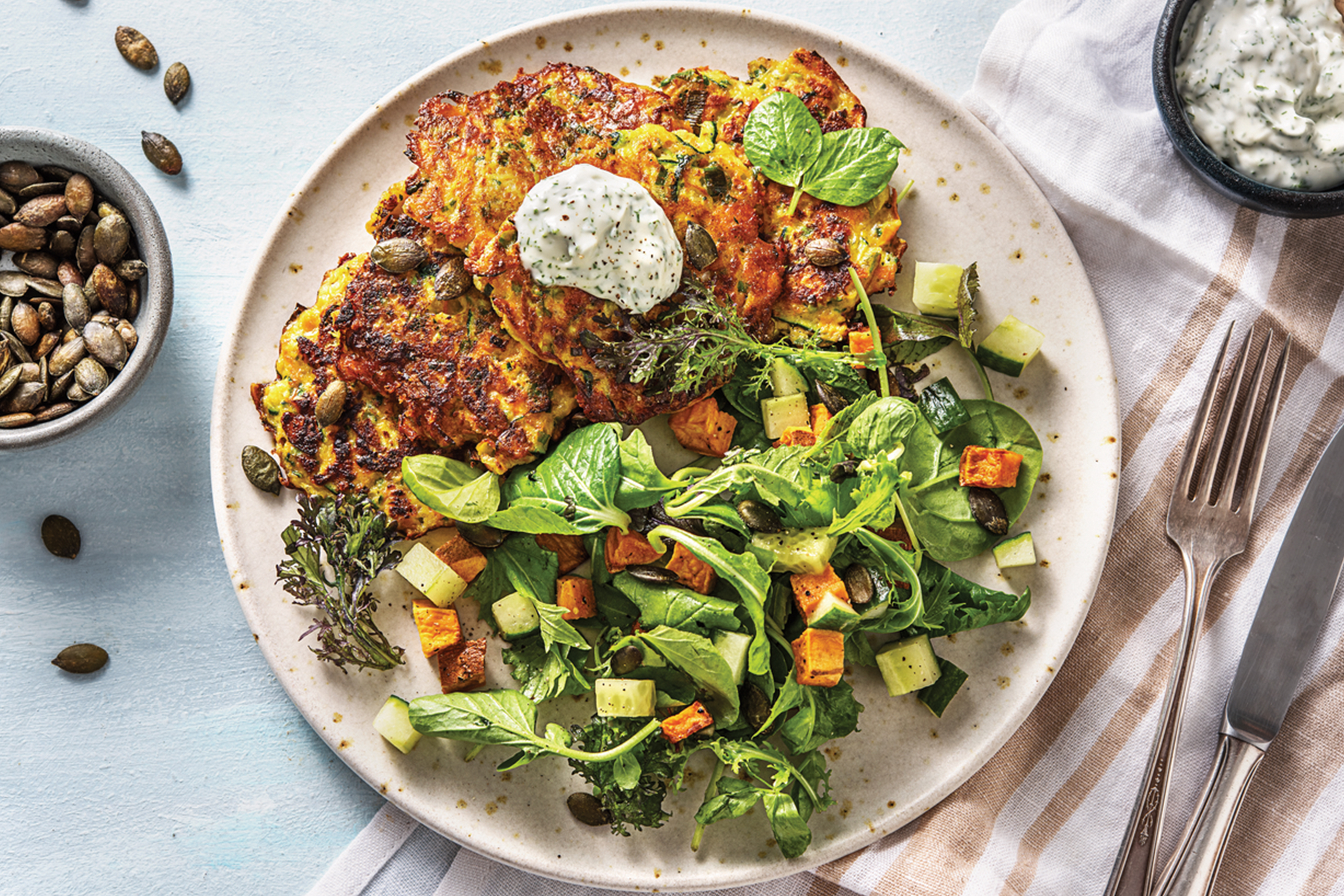 Cheddar & Zucchini Fritters