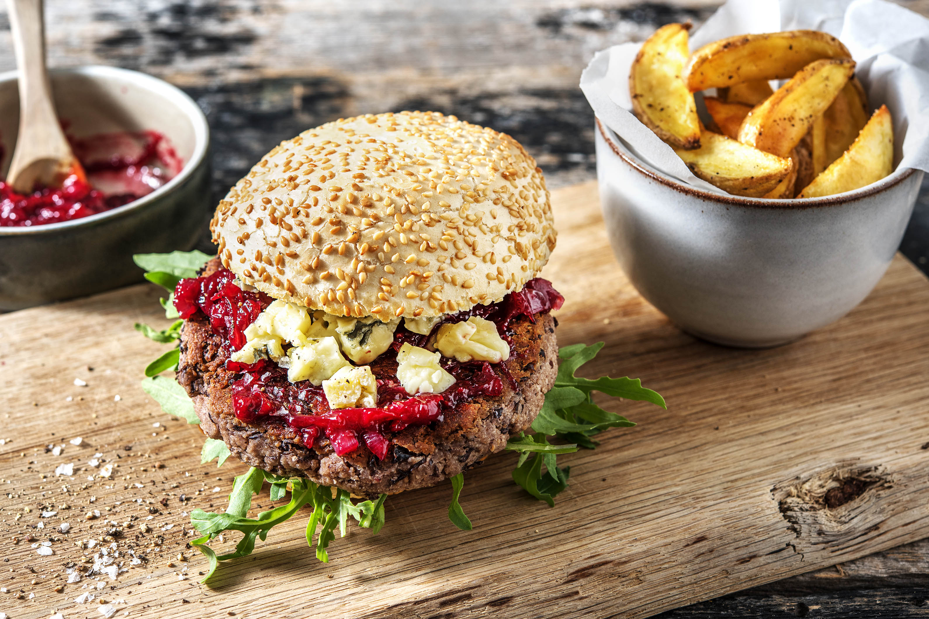 Veggie Burger mit Bohnenpatty