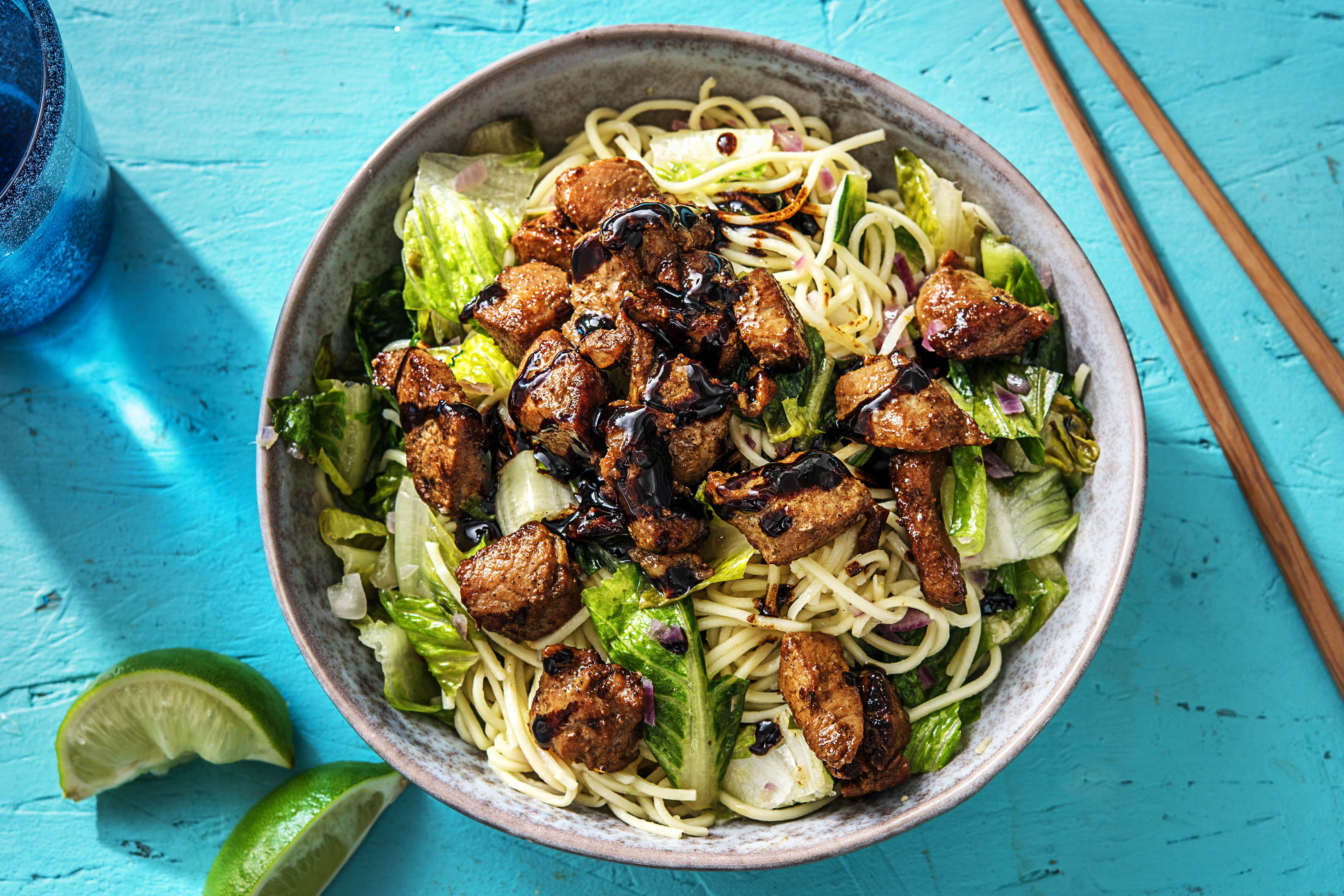 Emincé de porc dans une marinade sucrée