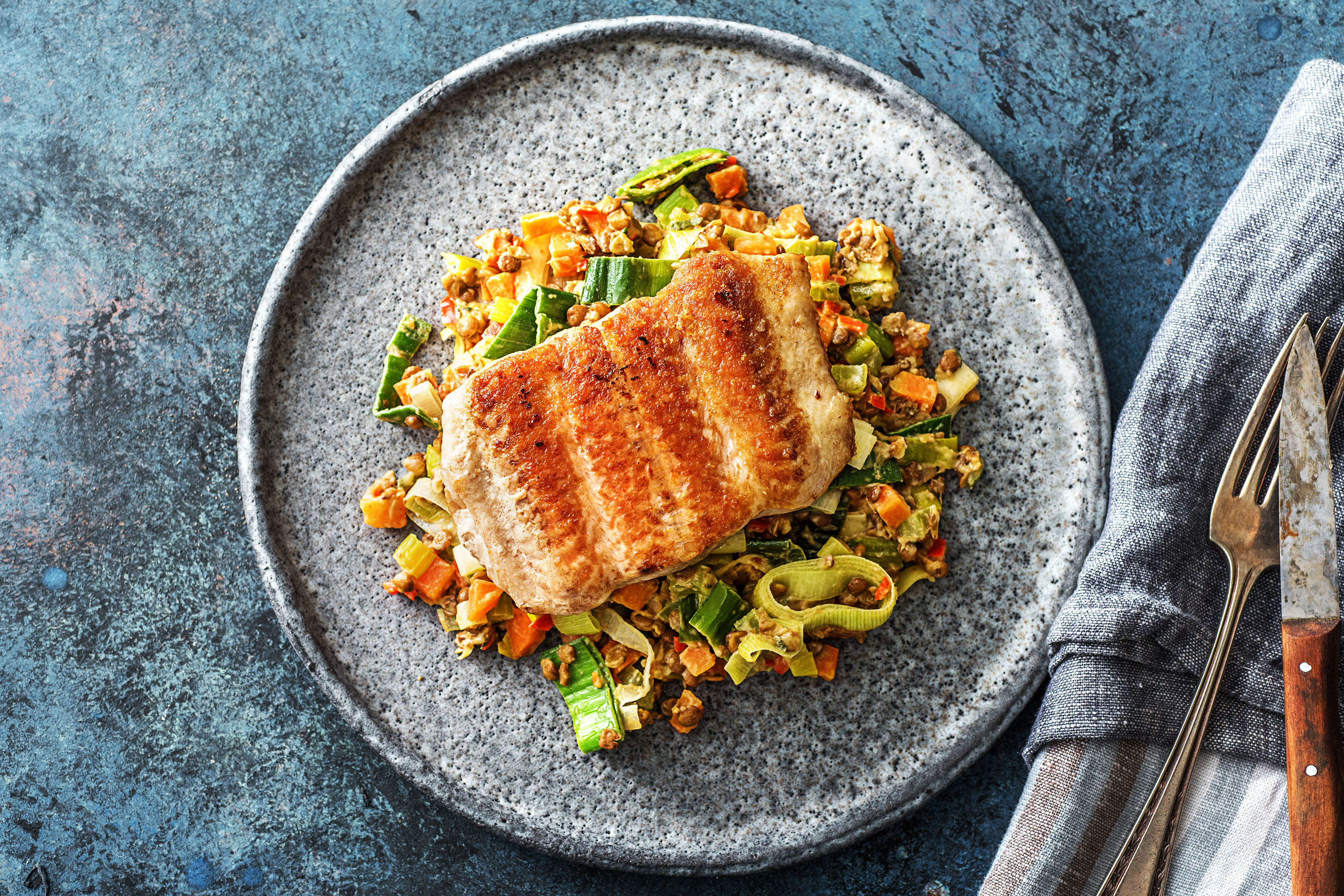 Gebratenes Welsfilet