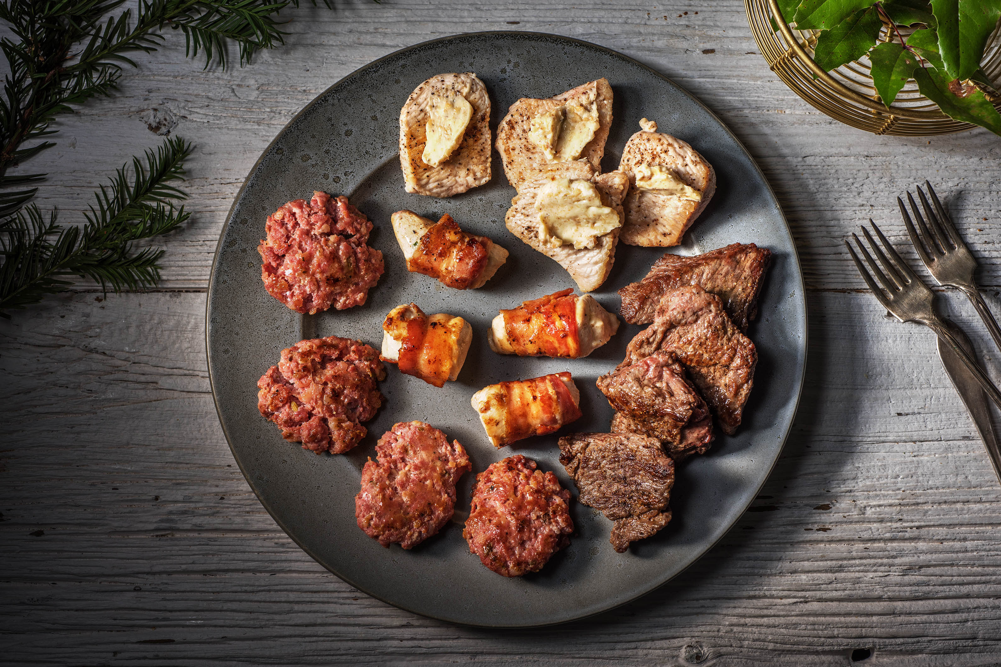 Vlees- en gevogeltekwartet