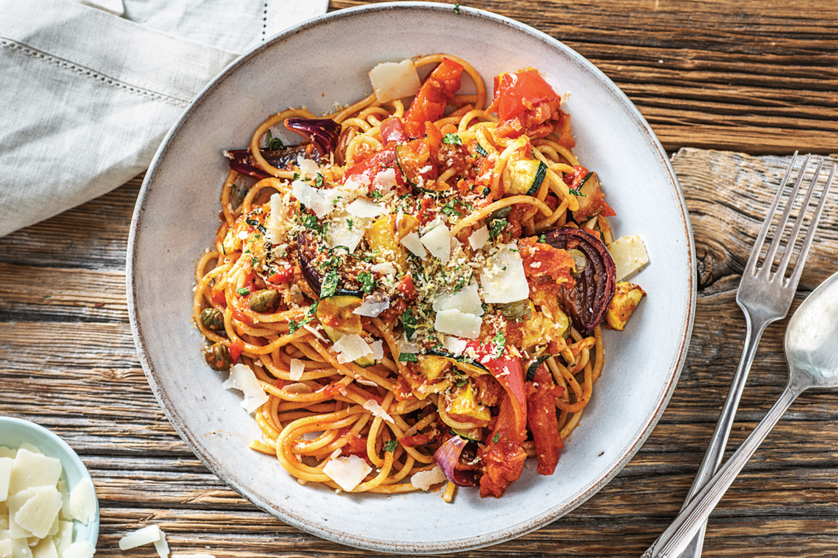 Tuscan Vegetable Spaghetti