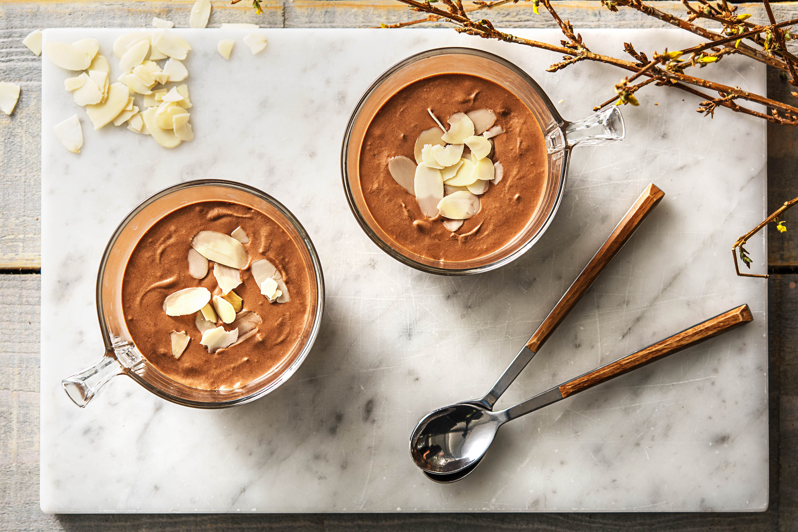 Zelfgemaakte chocolademousse