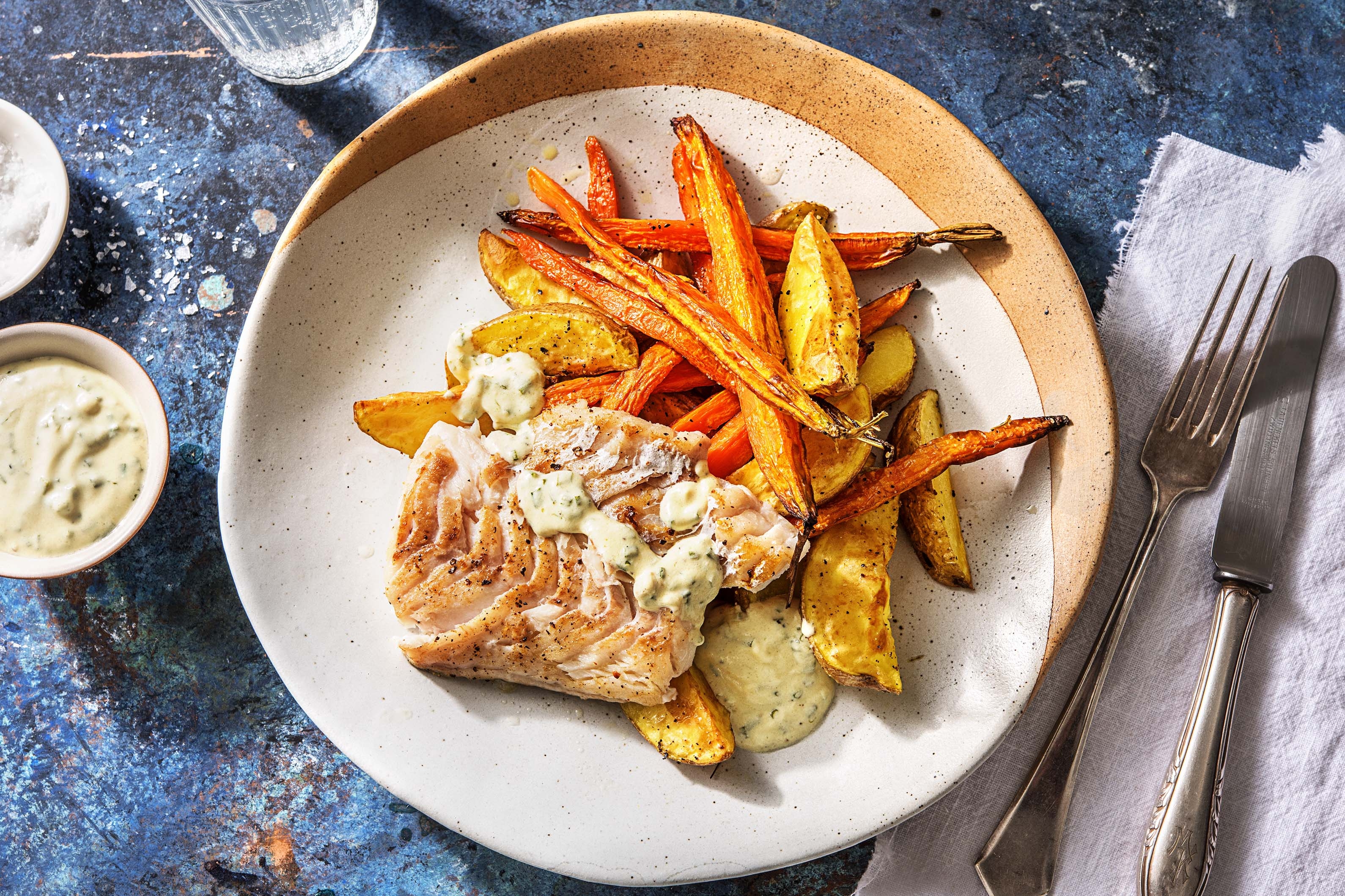 Filet de cabillaud sauce à la ciboulette