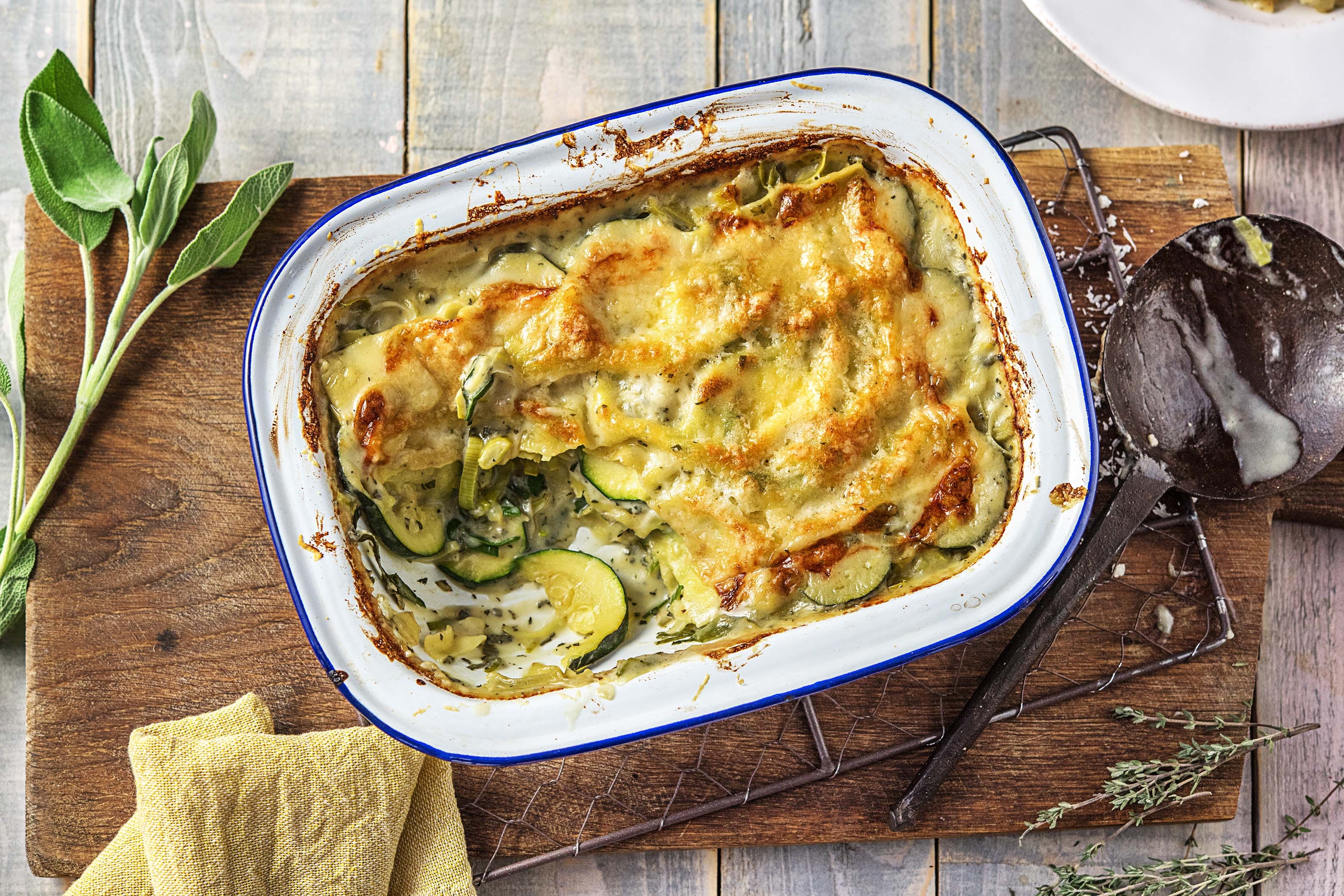 Vegetarische lasagne met courgette