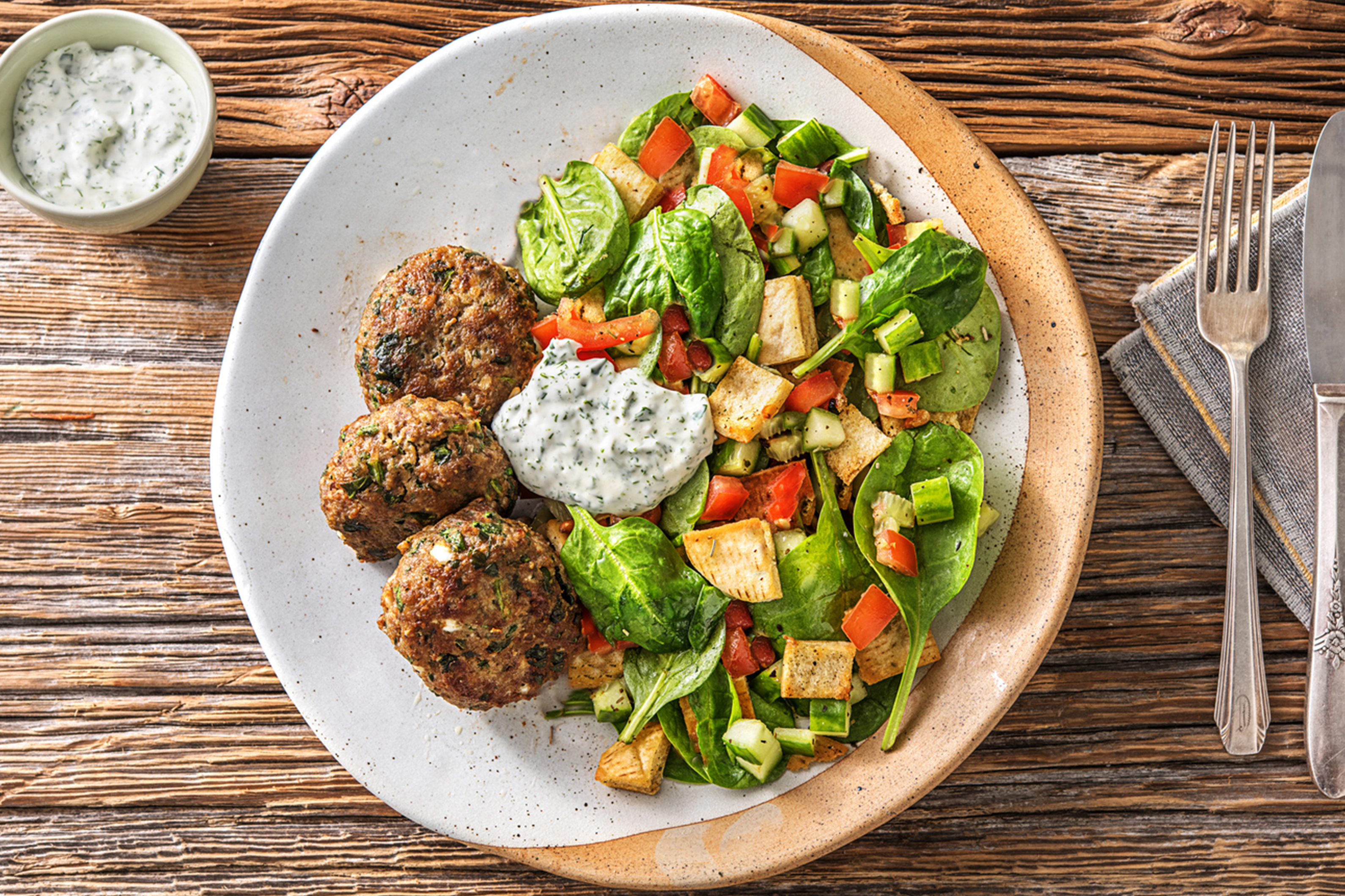 Speedy Lamb, Spinach & Feta Rissoles