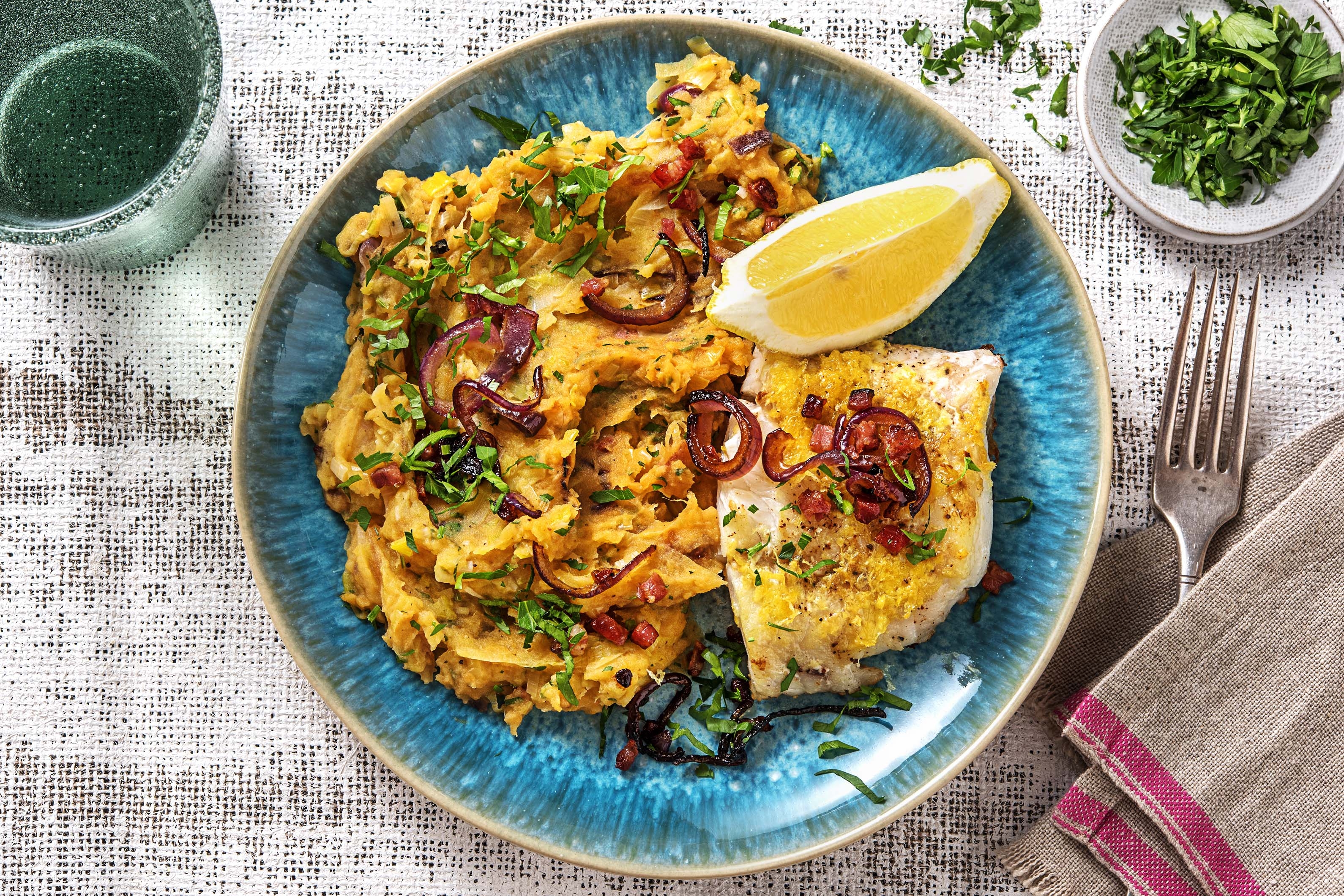 Perche du Nil et purée de patate douce