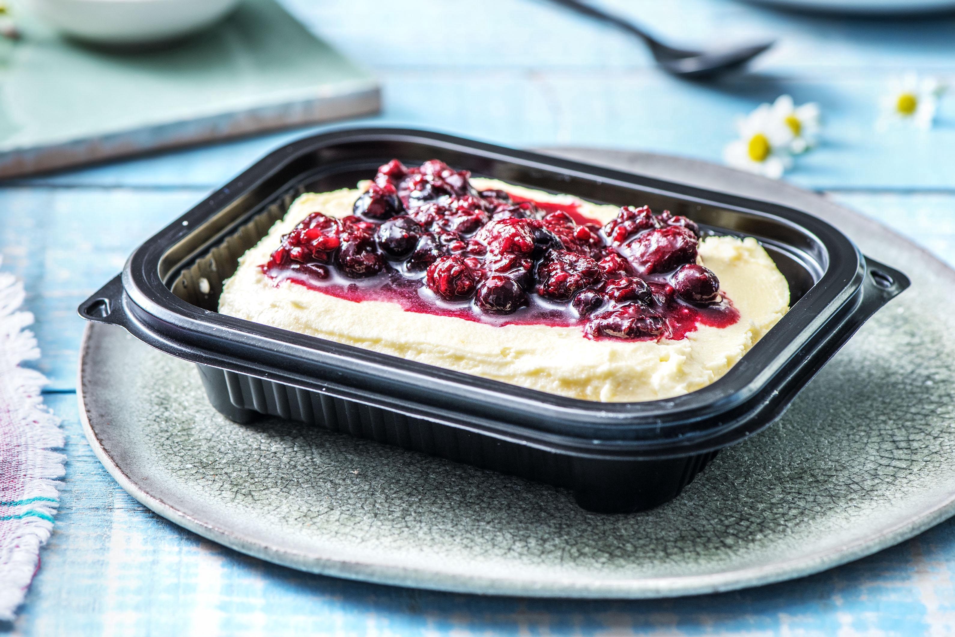 Cheesecake blauwe bessen