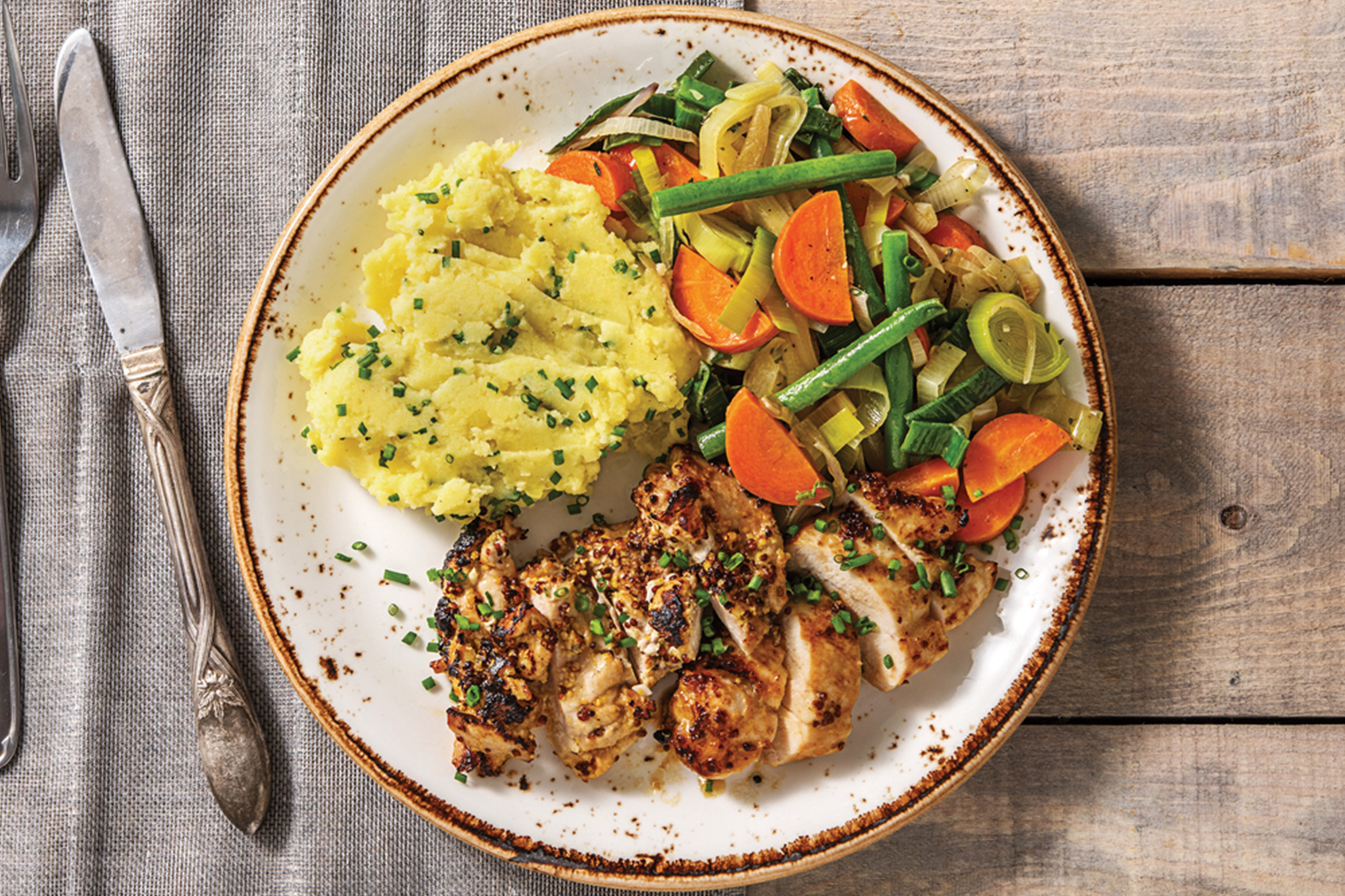 Honey Mustard Chicken & Chive Mash