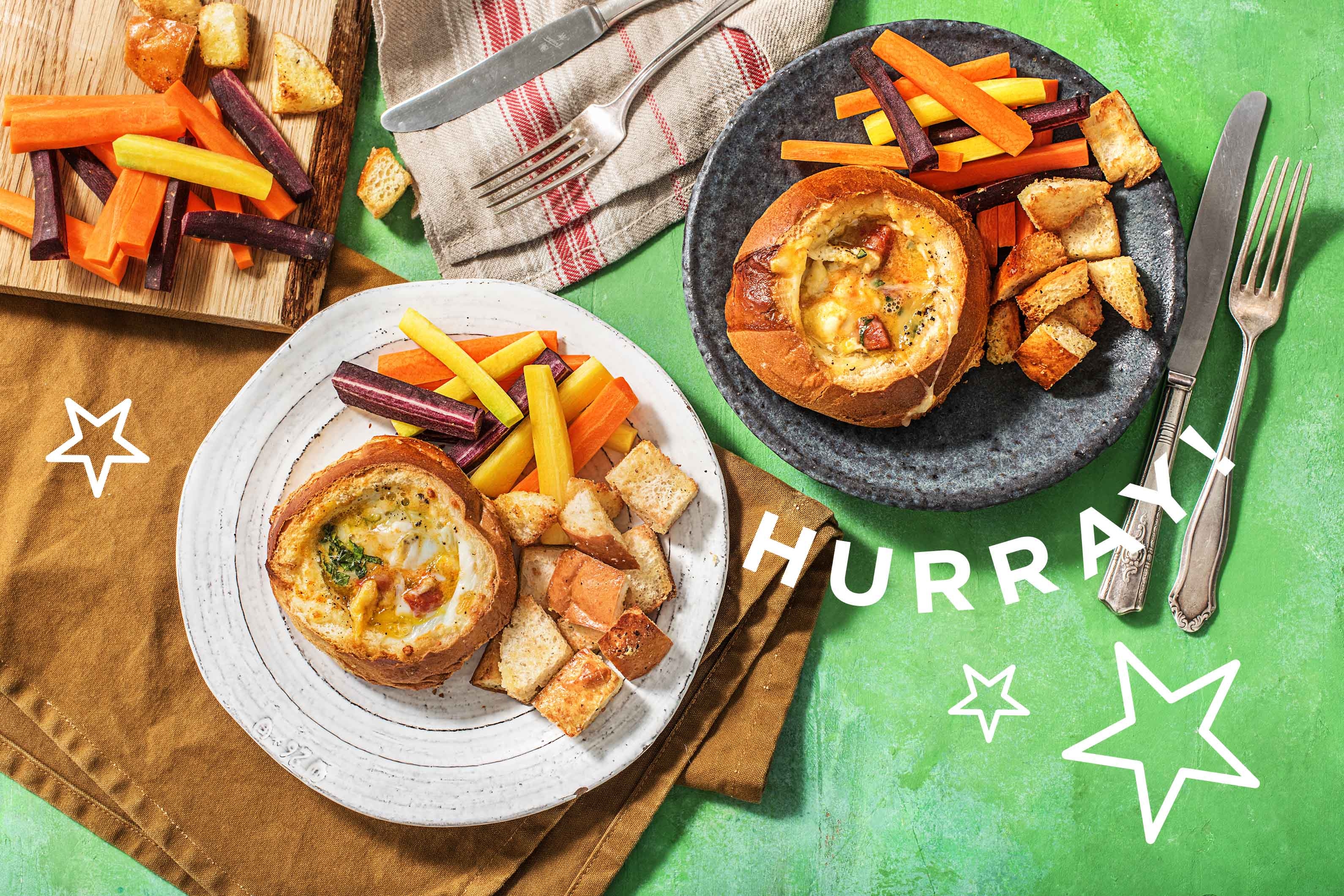 Oeuf Cocotte! Eier im Brötchen