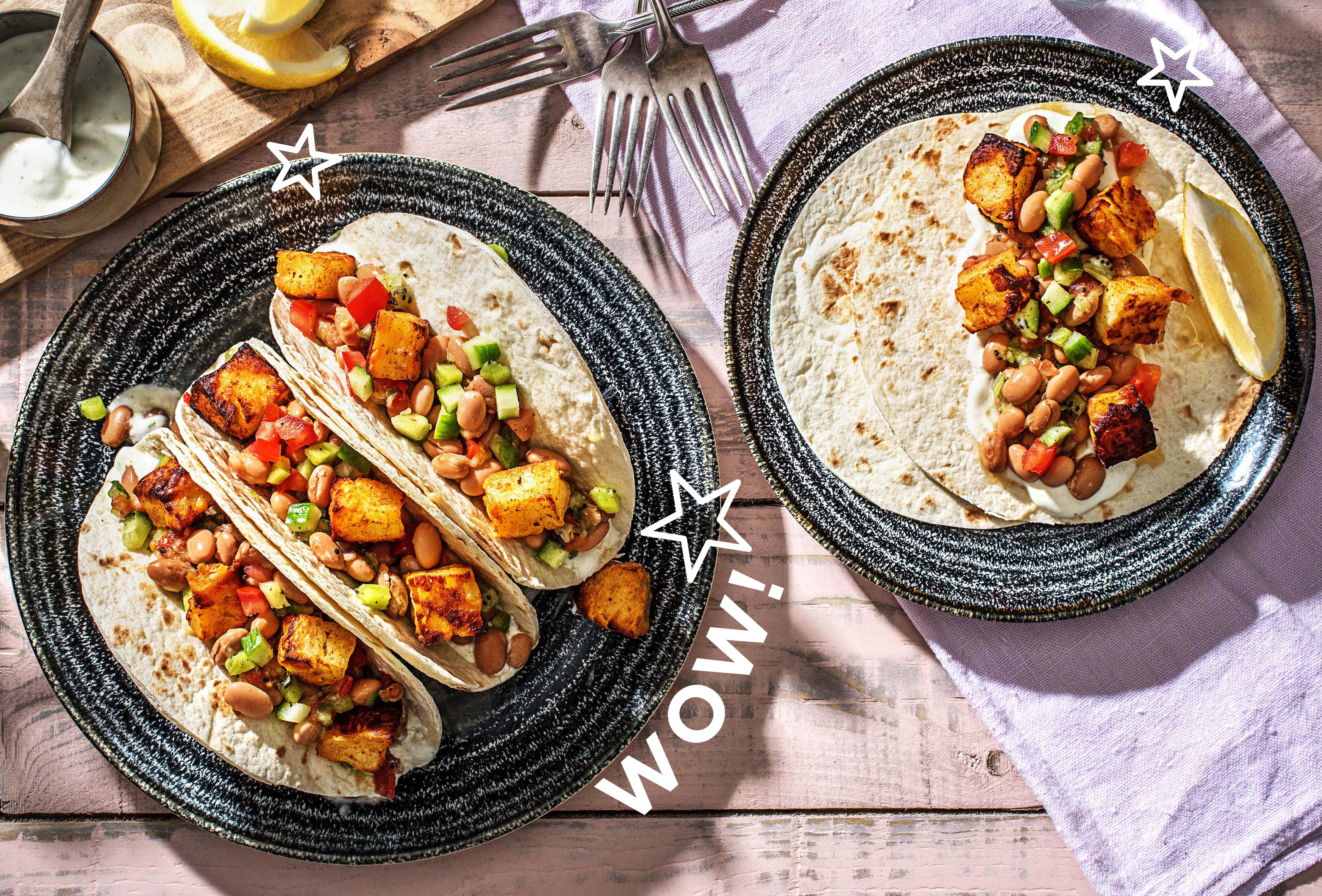 Einfache Halloumi-Tacos