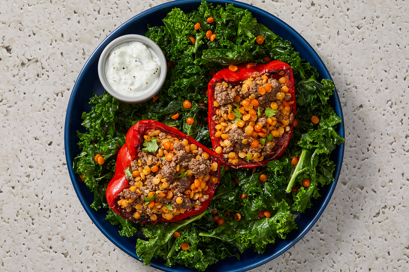 Nutritionist's Pick: Spiced Turkey-and-Lentil Stuffed Bell Peppers