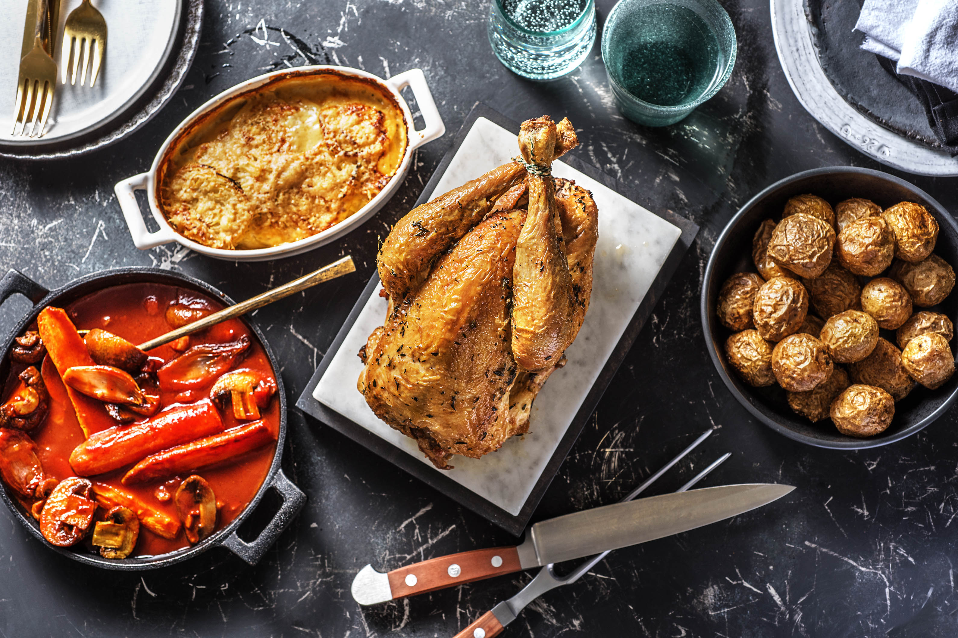 Hähnchen a la Coq au Vin