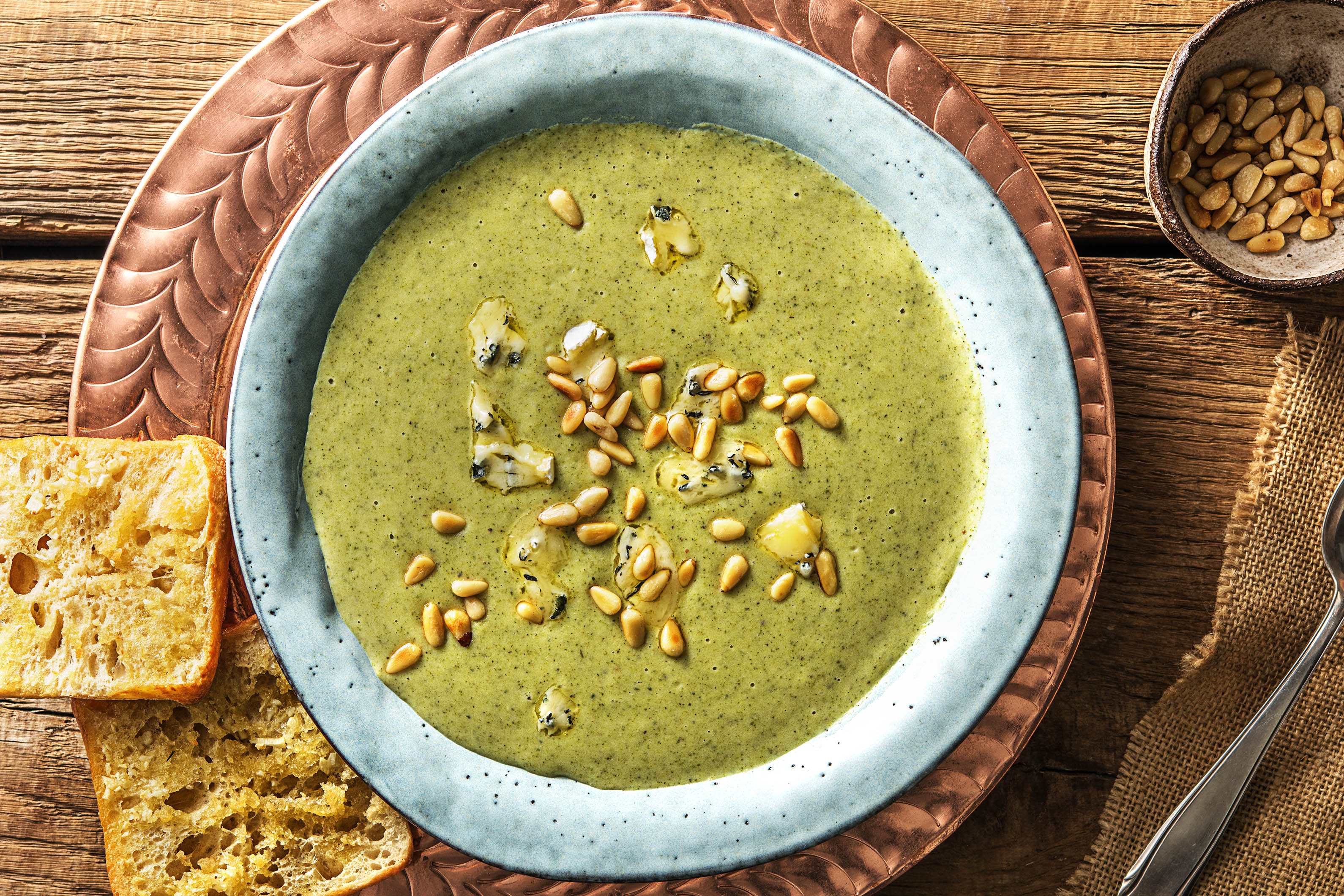 Velouté de brocoli au fromage danablu