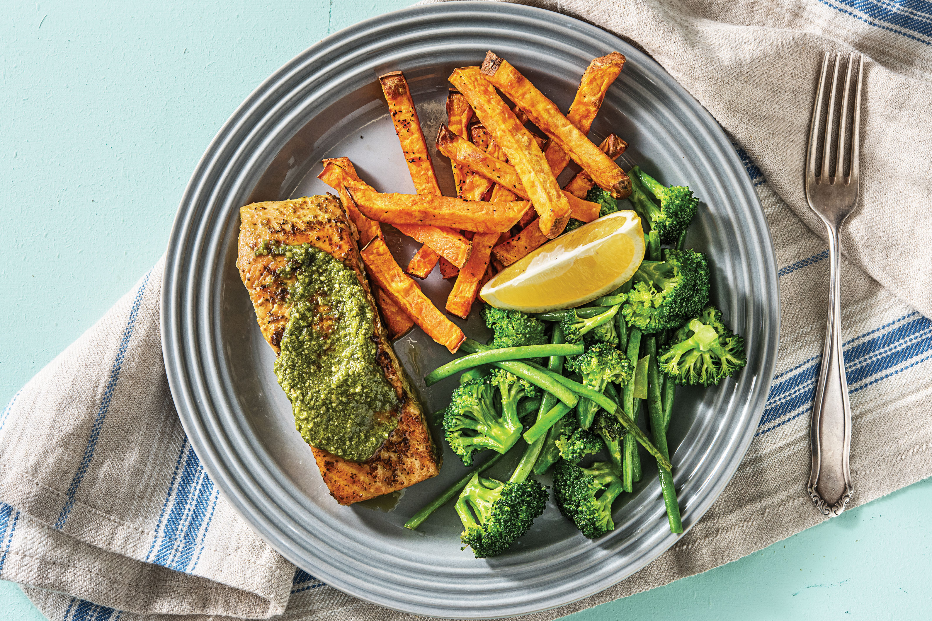 Basil Pesto Salmon