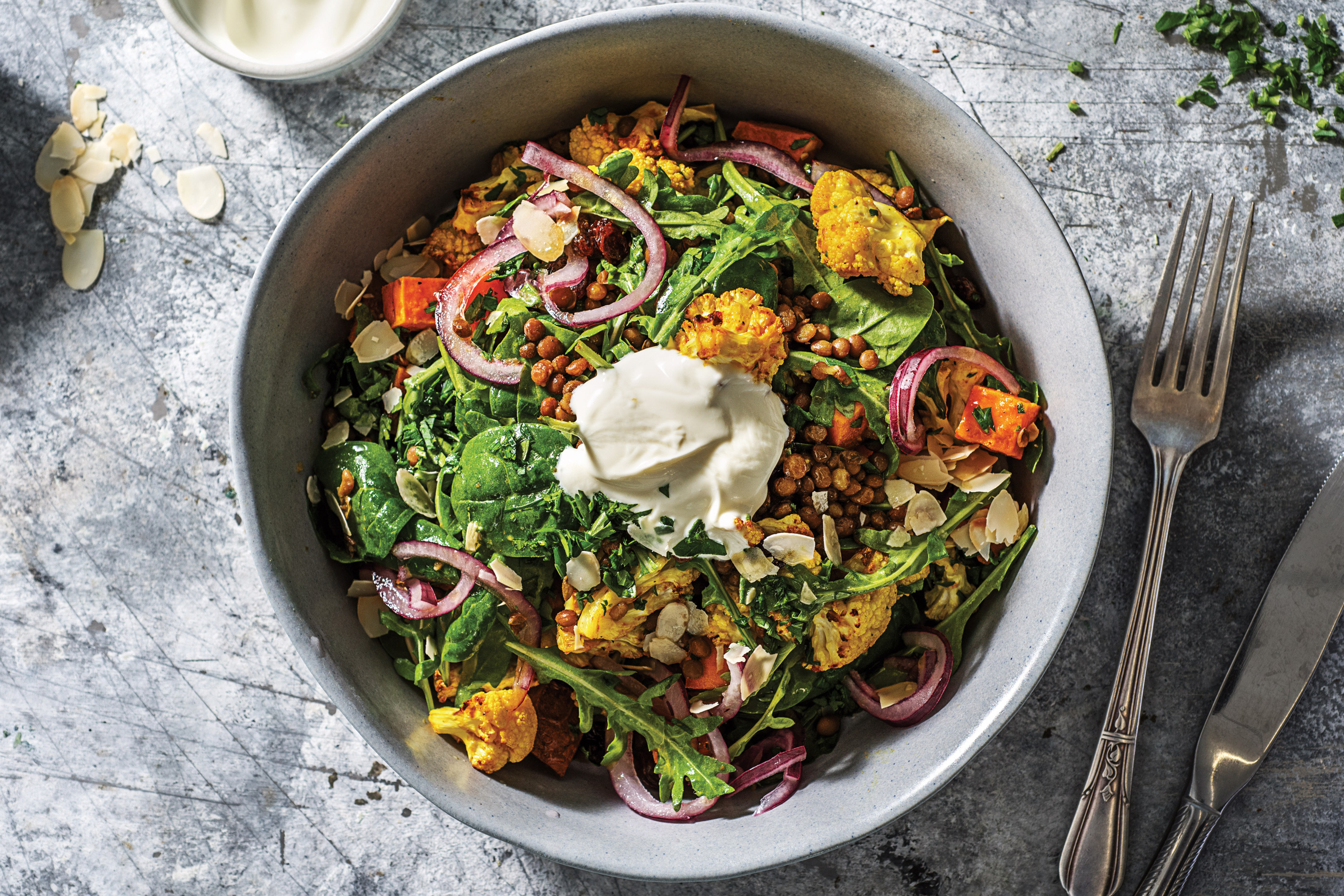 Indian Cauliflower & Lentil Bowl