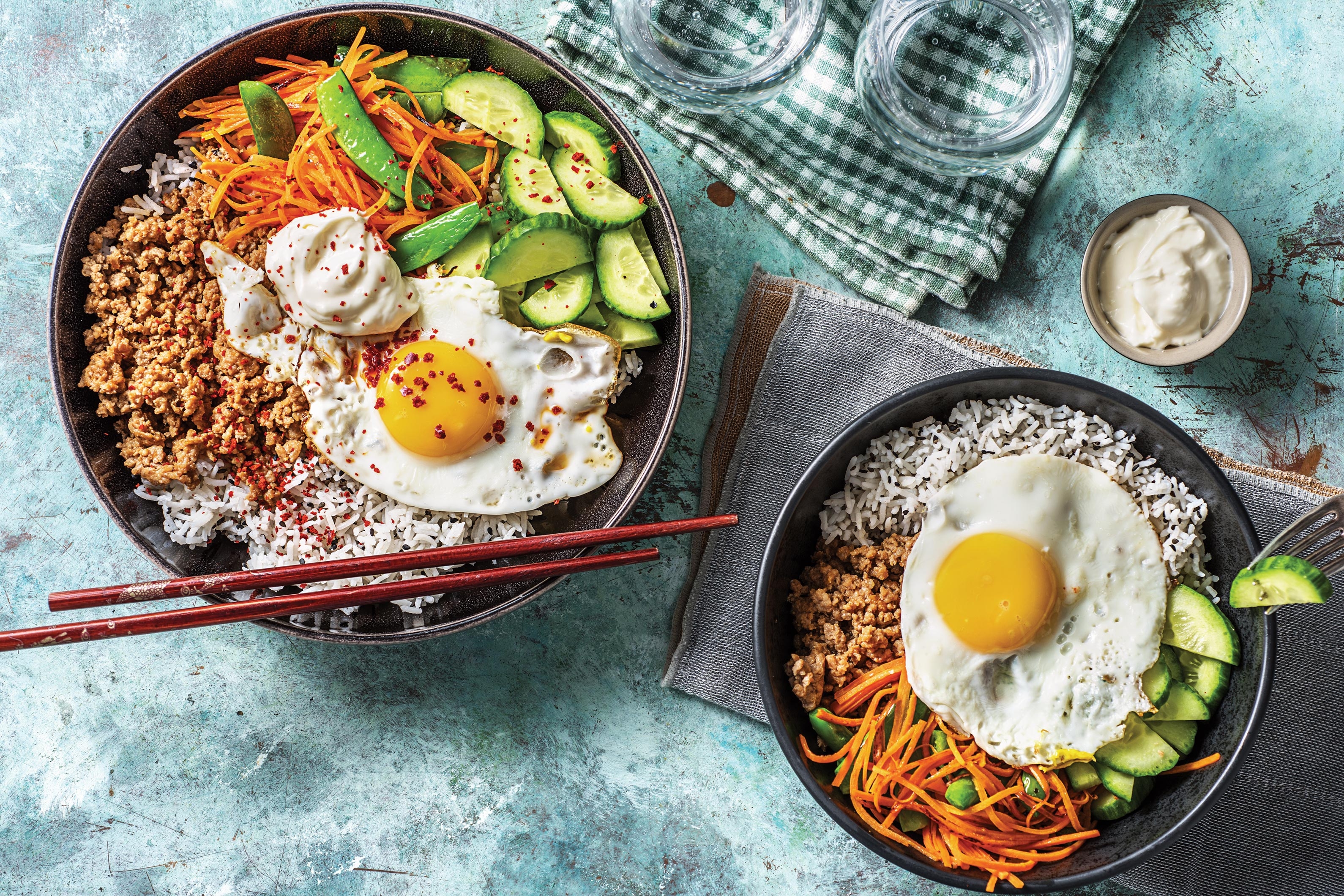 Garlic-Ginger Pork Bibimbap