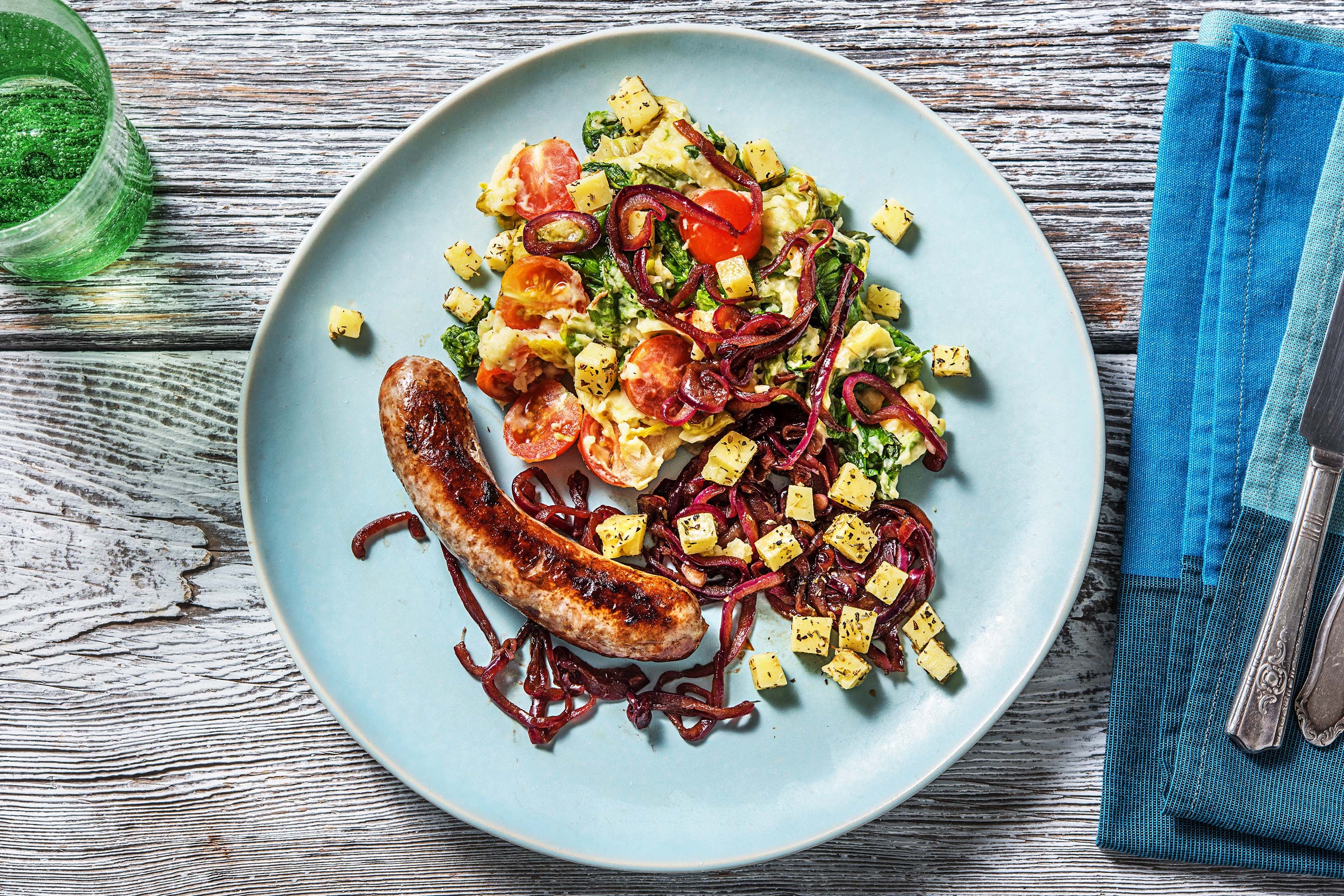 Purée de chicorée et saucisse Brandt & Levie