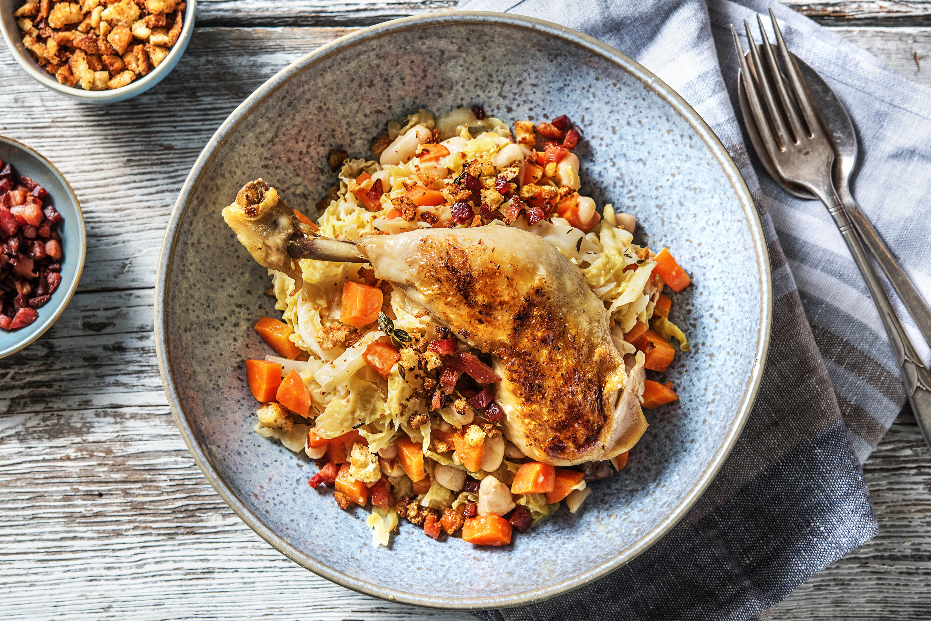 Mijoté de haricots cannellini et chou de Milan