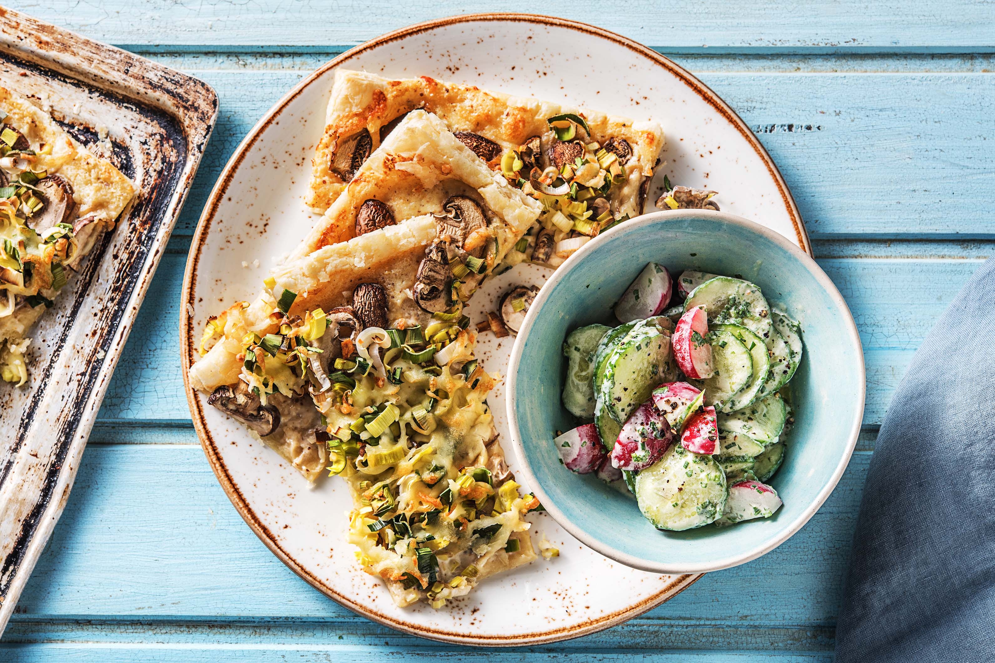 Tarte mit Lauch & Champignons