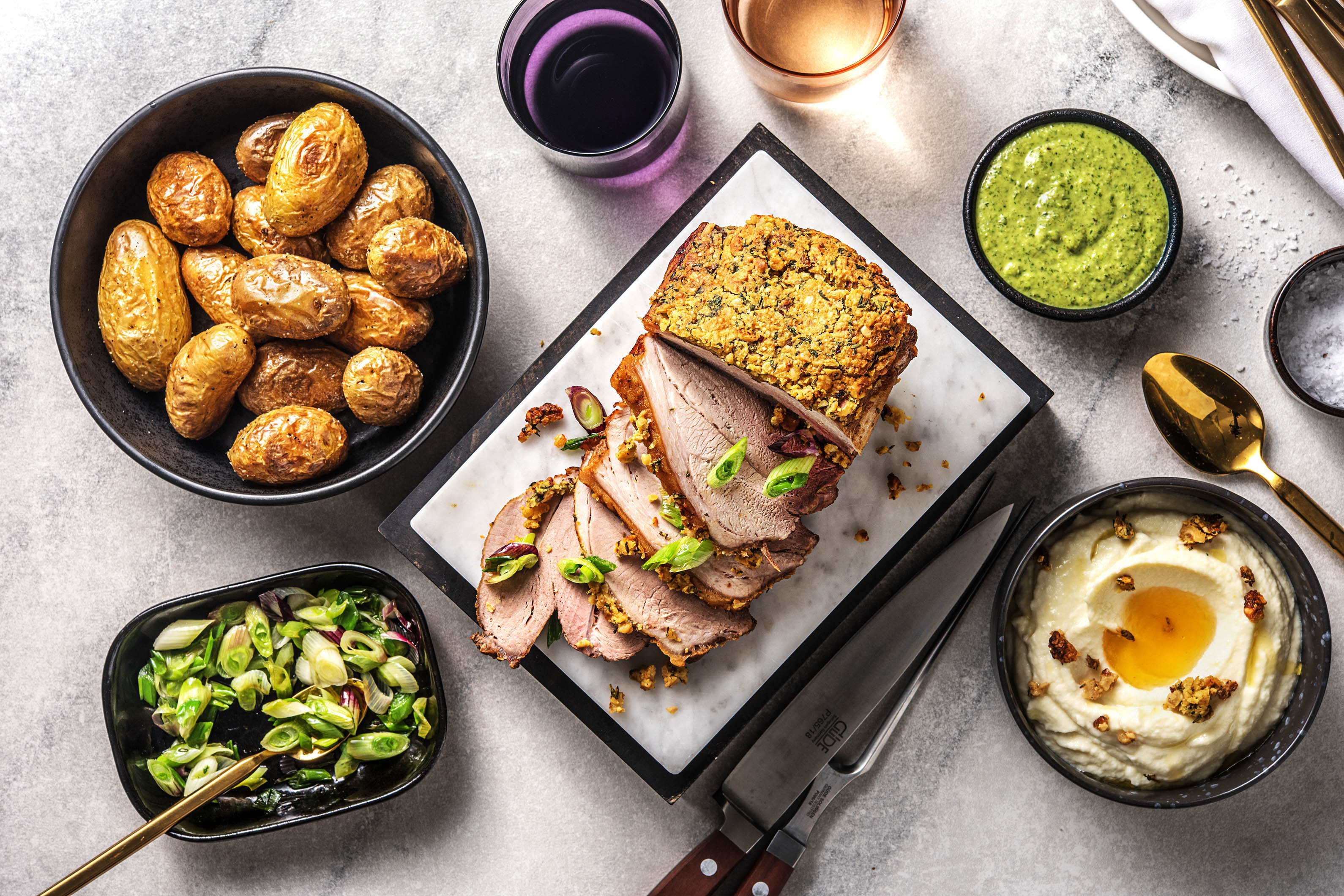 Schweinebraten mit Haselnusskruste