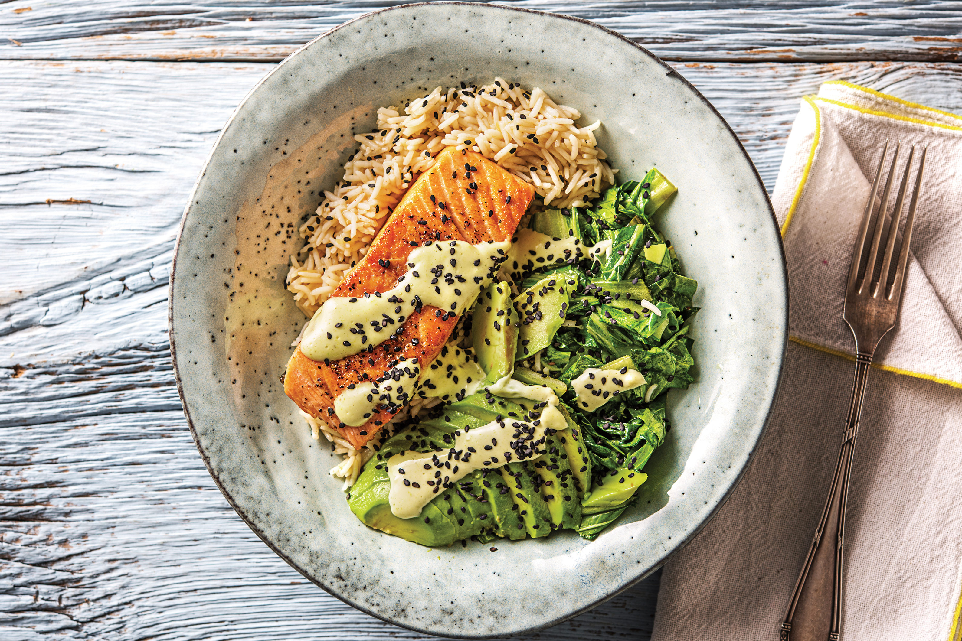 Seared Salmon 'Sushi' Bowl