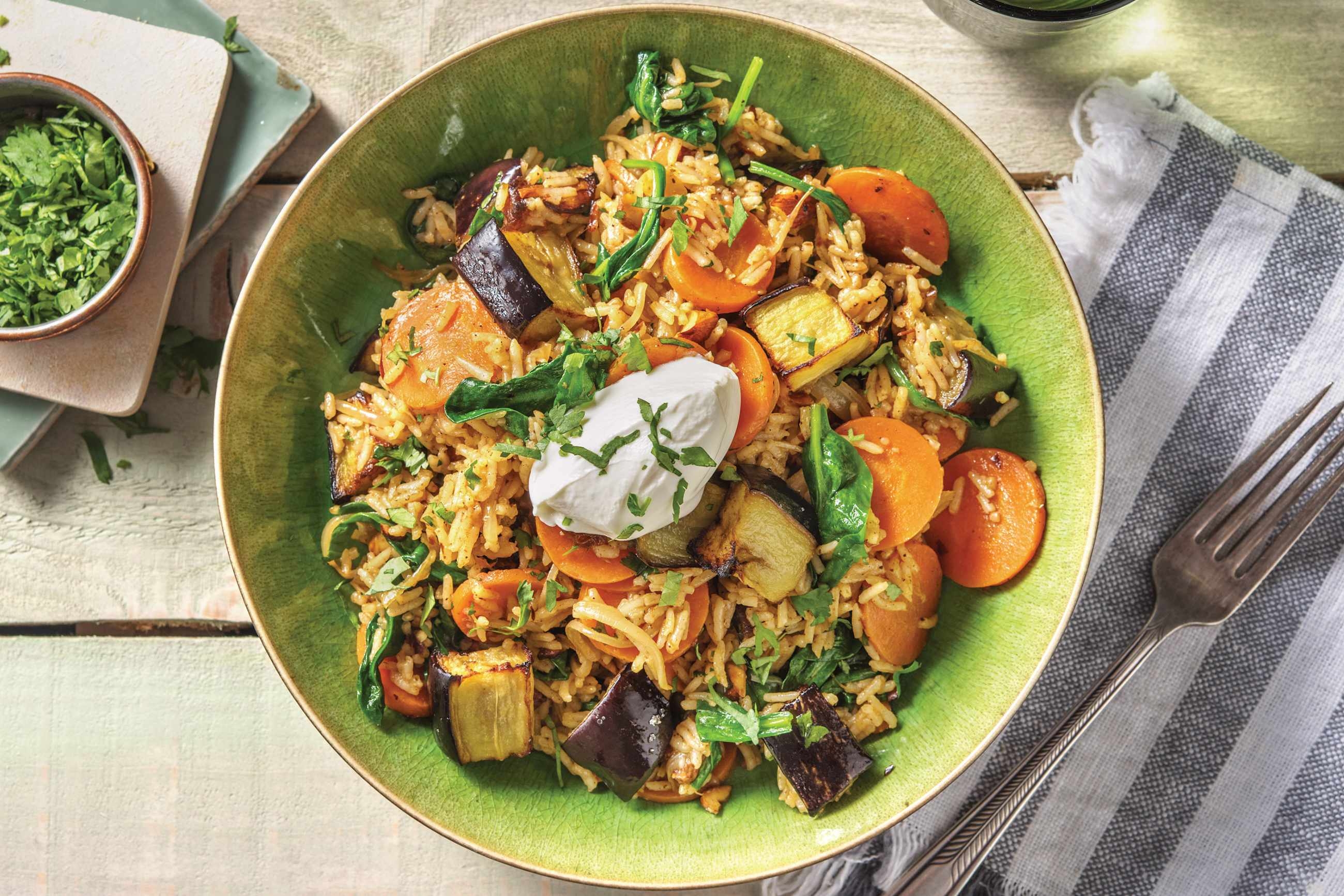 Roasted Eggplant Biryani