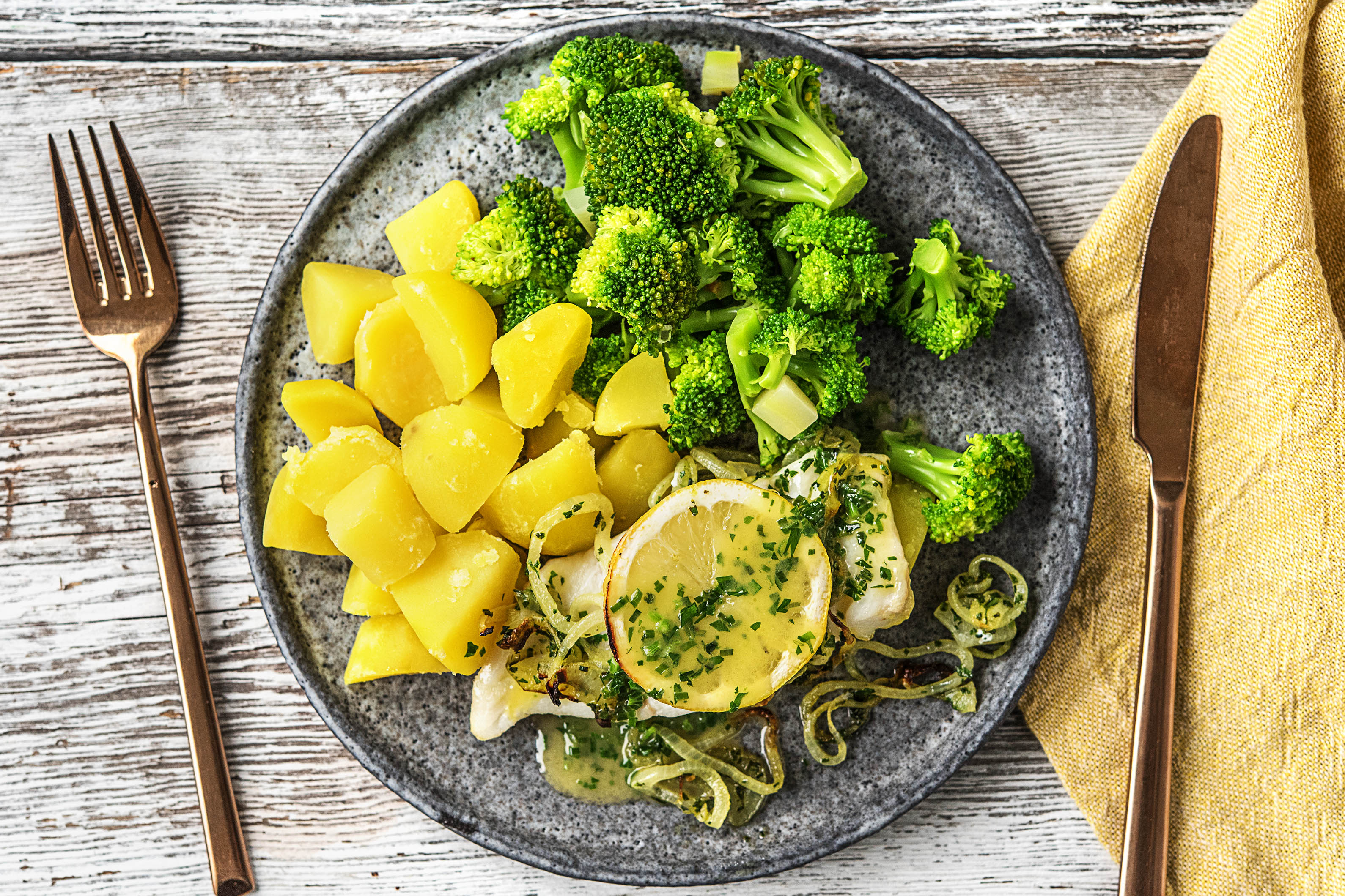 Filet d'églefin et brocoli