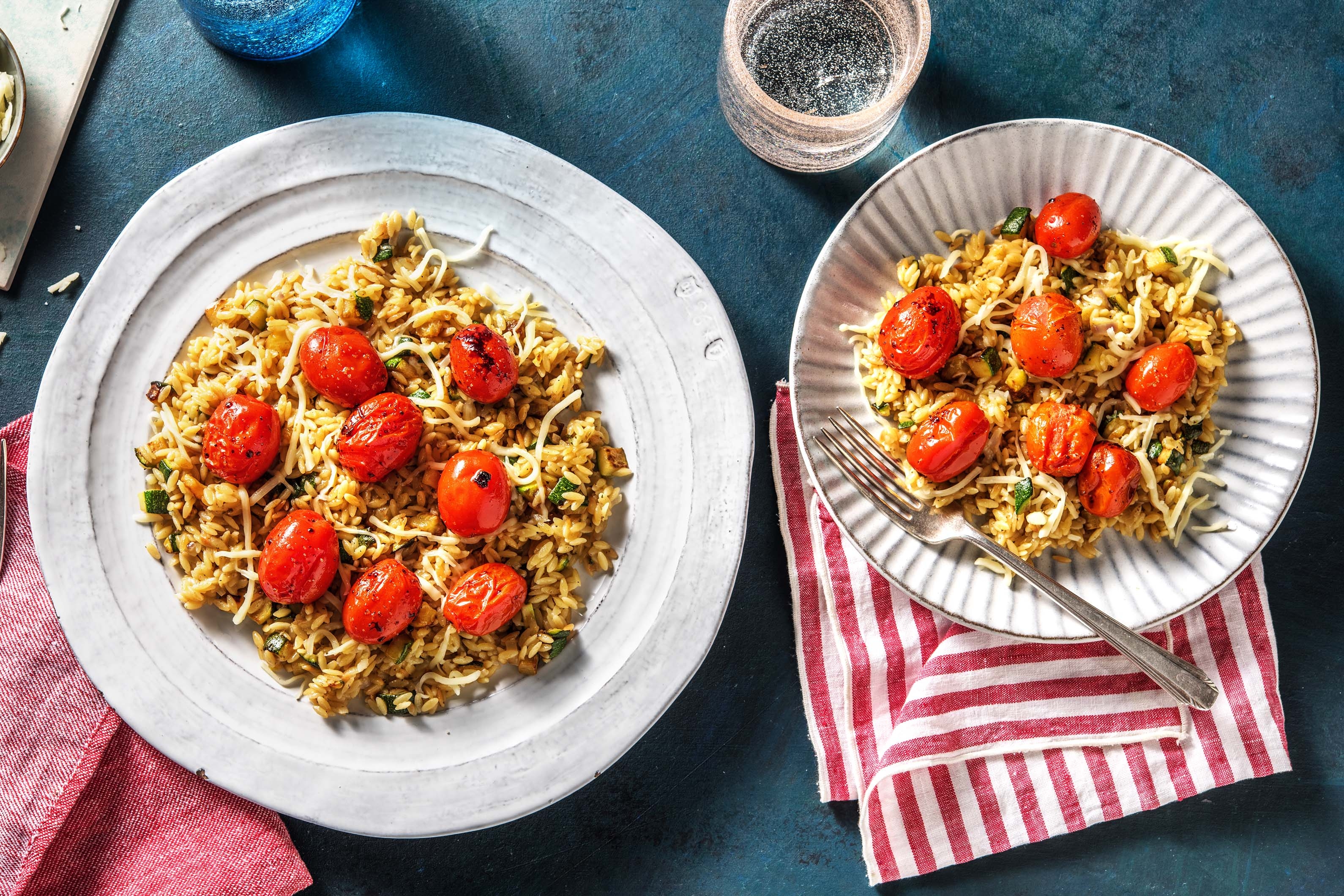 Orzo aux mini-tomates Roma rôties