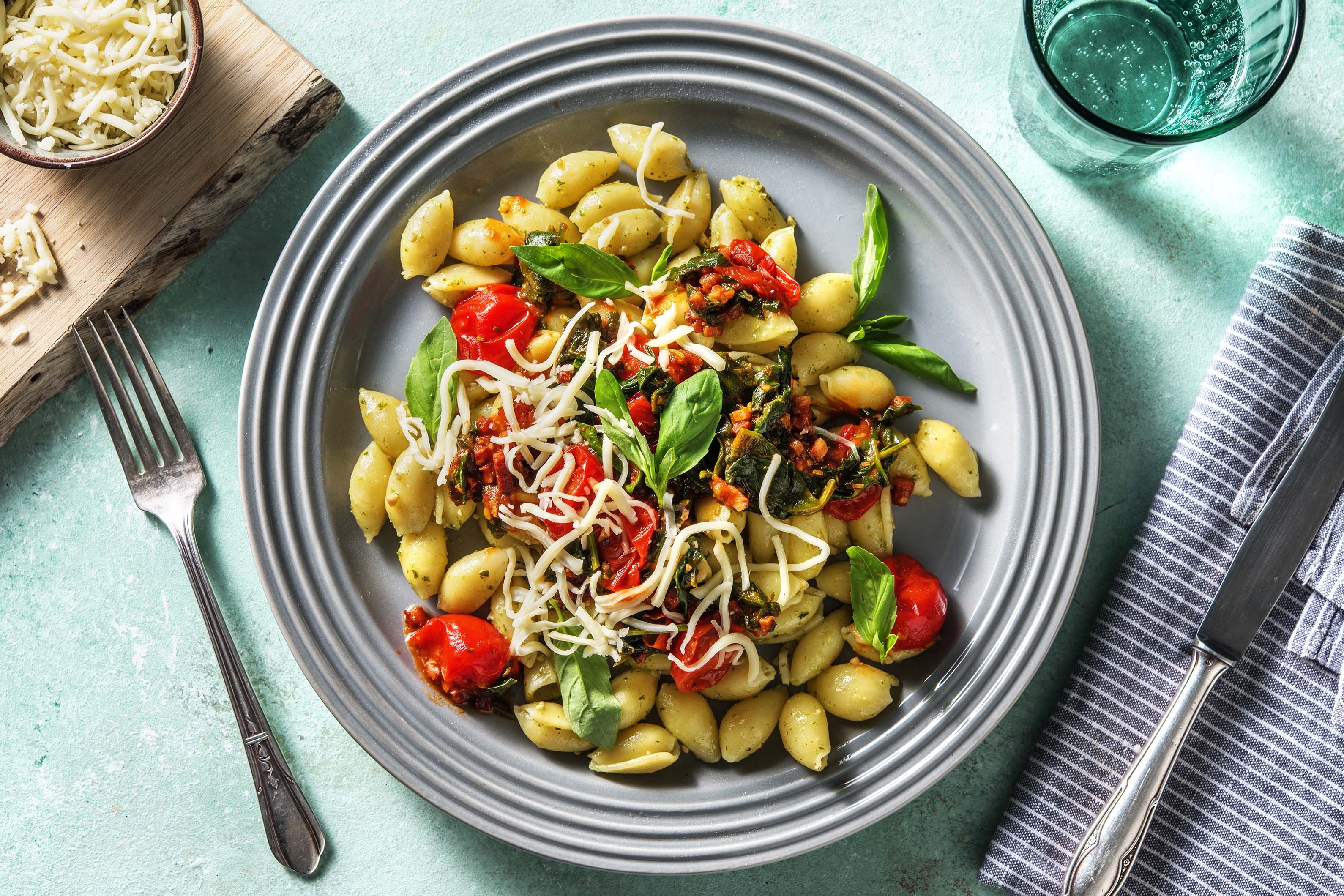 Conchiglie fraîches et sauce tomates