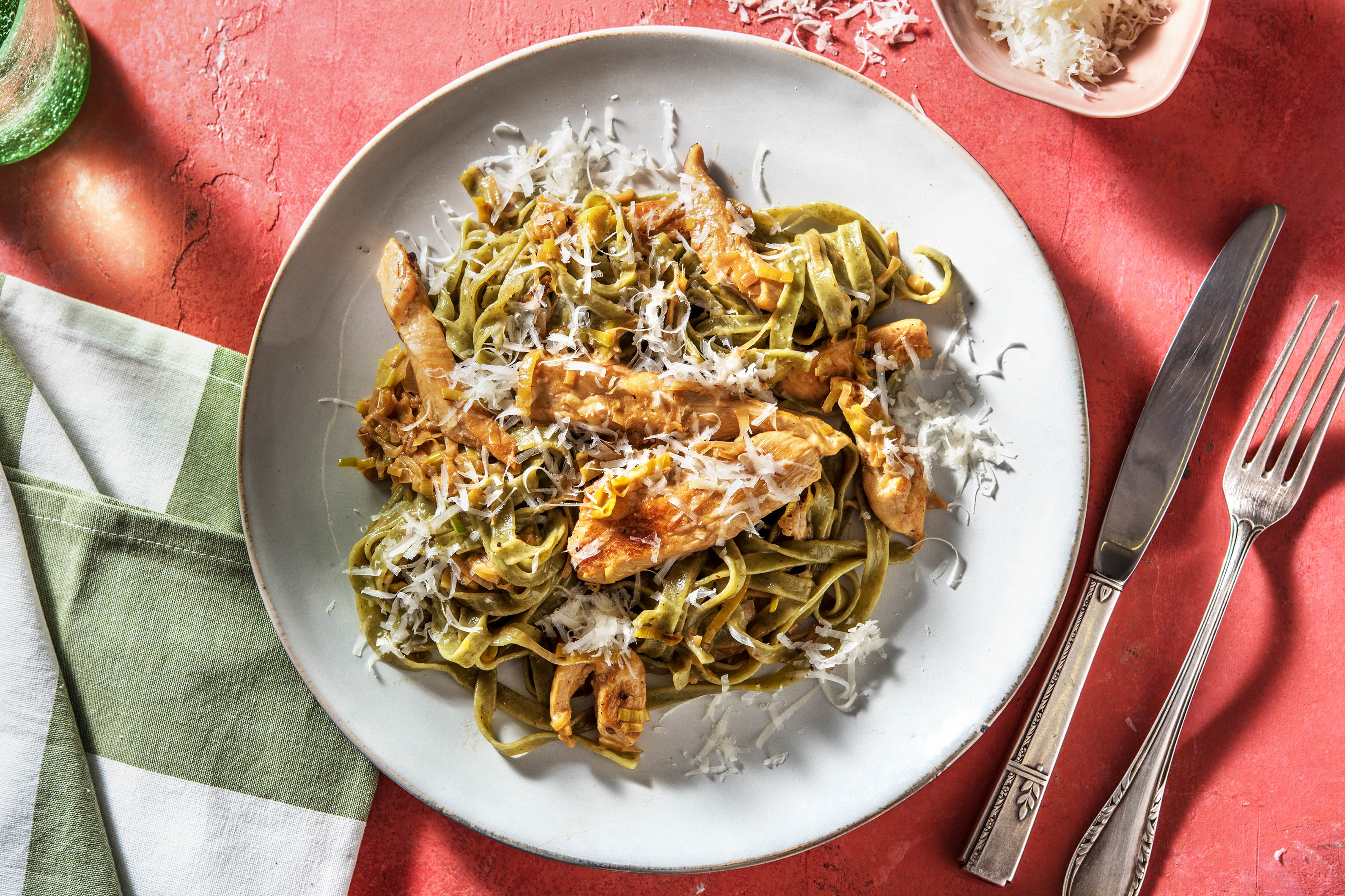 Pouletstreifen in cremiger Lauchesauce