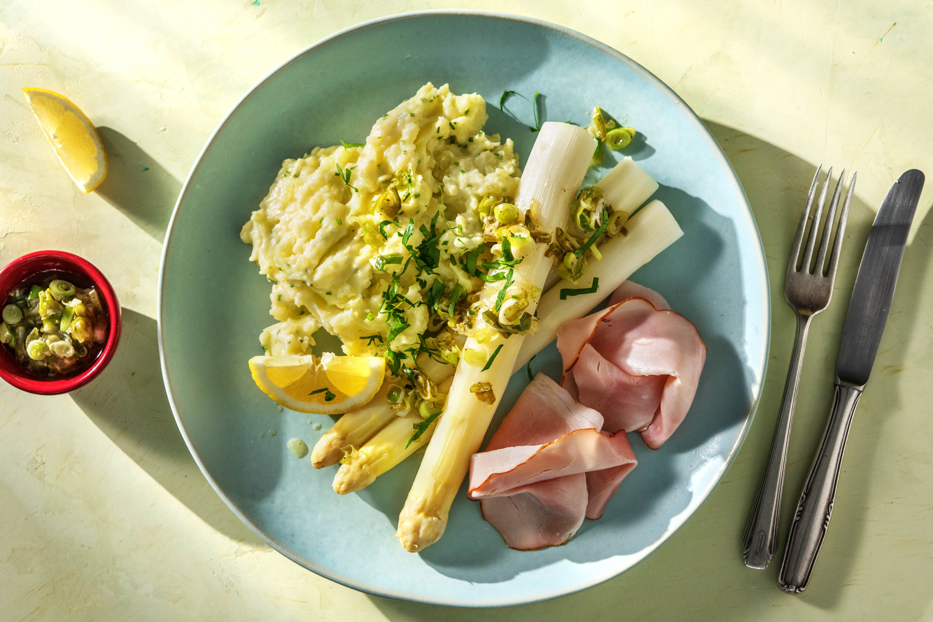 Spargel mit Kochschinken